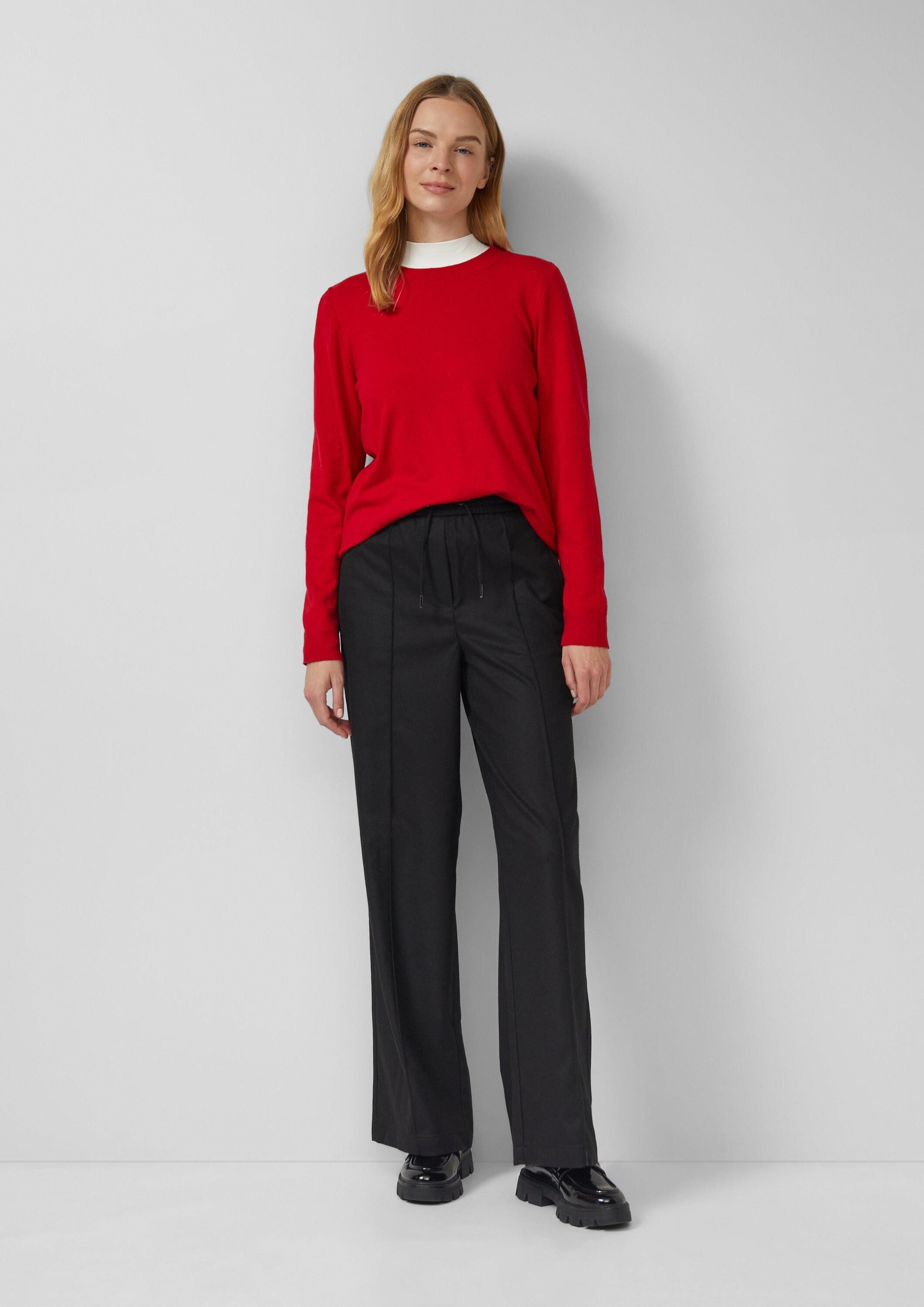 s.Oliver Chinos Hose Weiche Wide-Leg-Hose mit Biesen günstig online kaufen