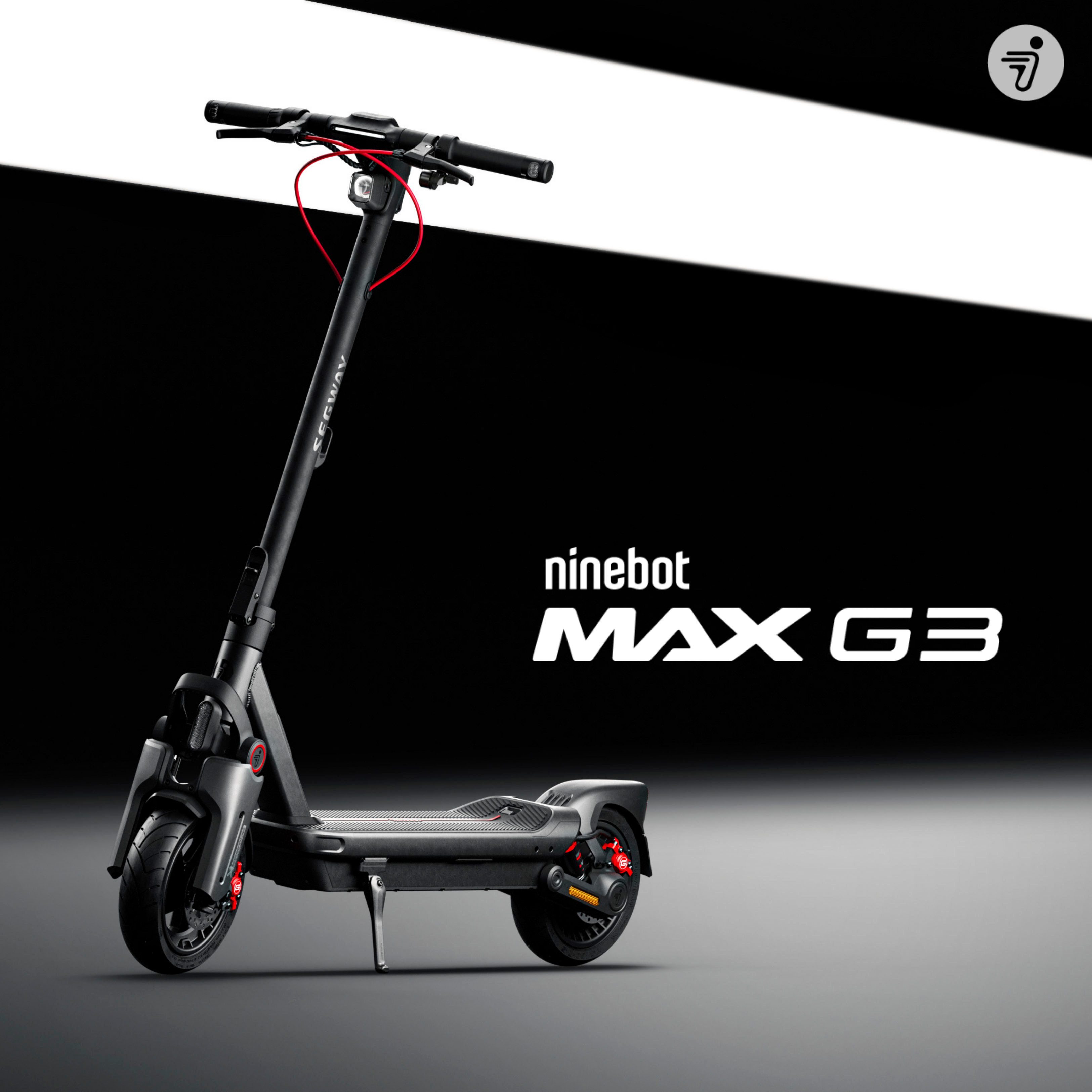 Segway E-Scooter MAX G3 D, 20 km/h, (130 kg Tragfähigkeit, Smart Display, 11-Zoll Reifen, IPX6), mit Straßenzulassung, 80 km Eco Modus Reichweite, Ladezeit 3,5h
