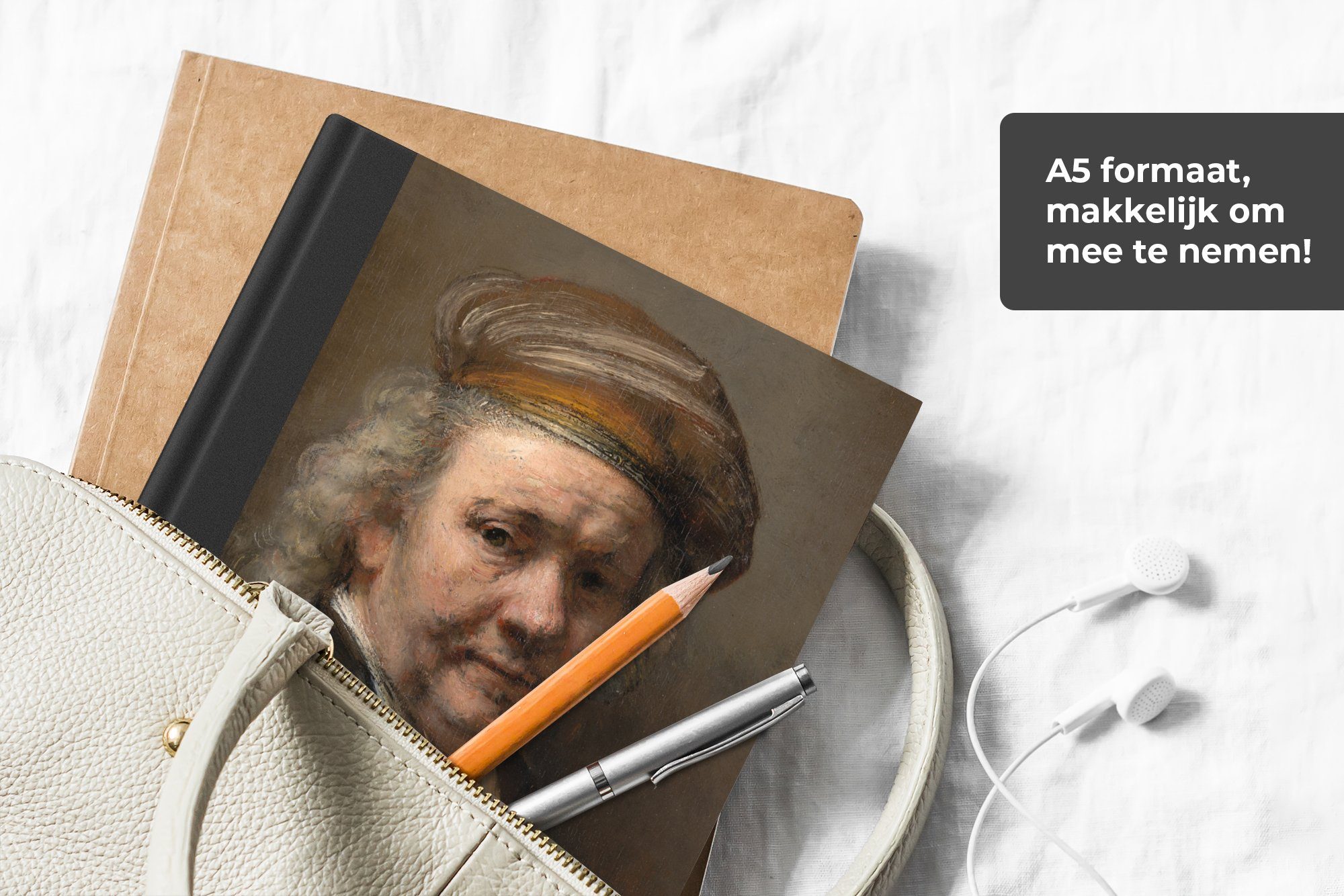 Gemälde Notizbuch Rijn, Seiten, van Journal, MuchoWow Merkzettel, 98 Selbstbildnis - Rembrandt Tagebuch, Notizheft, A5, von Haushaltsbuch