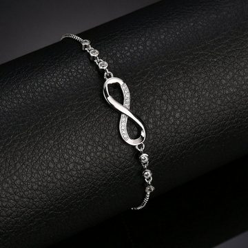 Felino Silberarmband Armband Infinity Damen Frauen Diamanten Unendlich Liebe Ewigkeit (1-tlg), 925 Sterling Silber