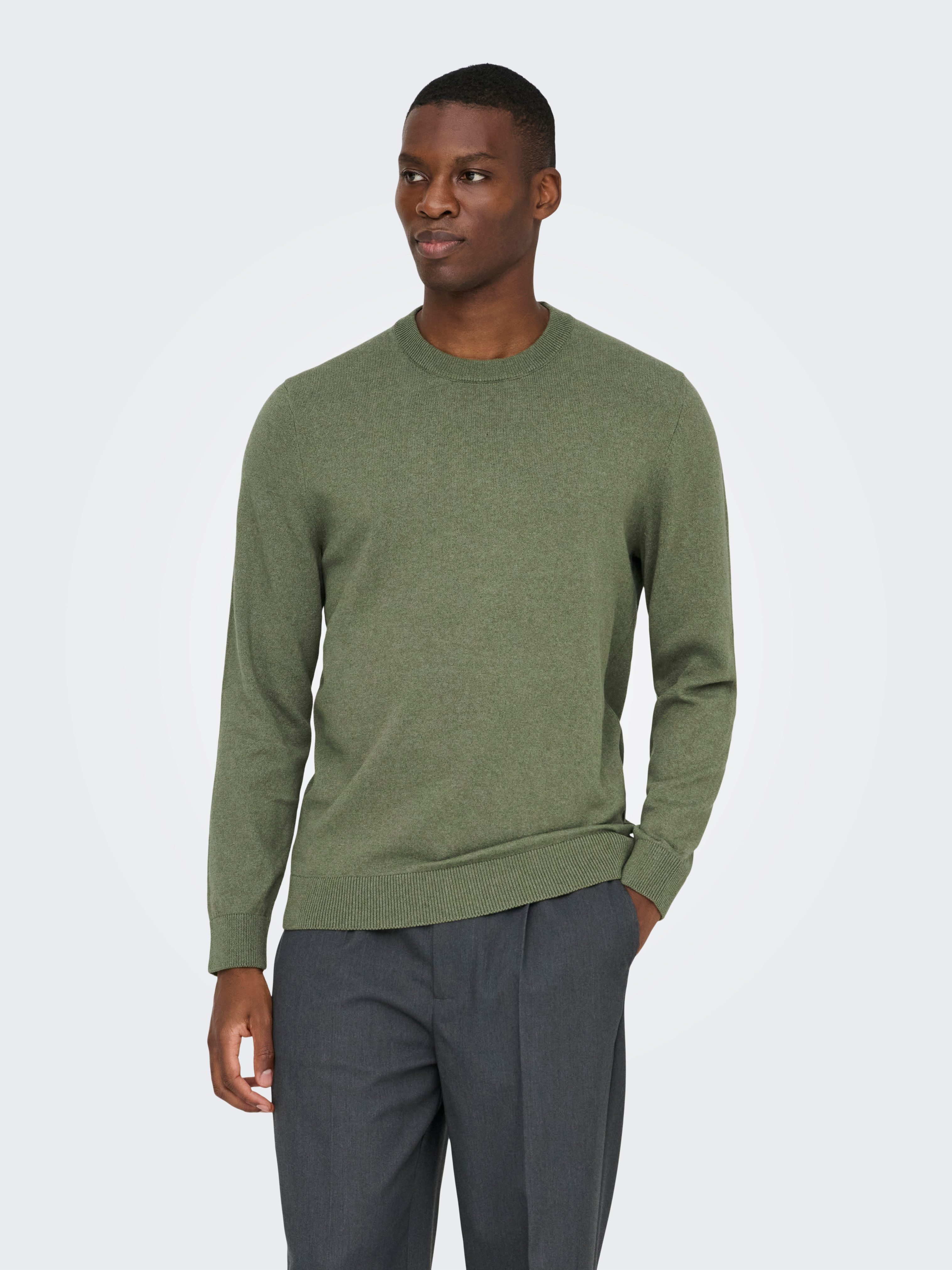 ONLY & SONS Rundhalspullover ONSREX LIFE REG 12 CREW KNIT günstig online kaufen