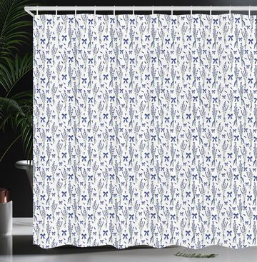 Abakuhaus Duschvorhang Moderner Digitaldruck mit 12 Haken auf Stoff Wasser Resistent Breite 175 cm, Höhe 180 cm, Floral Lavendel Blumen Strauß