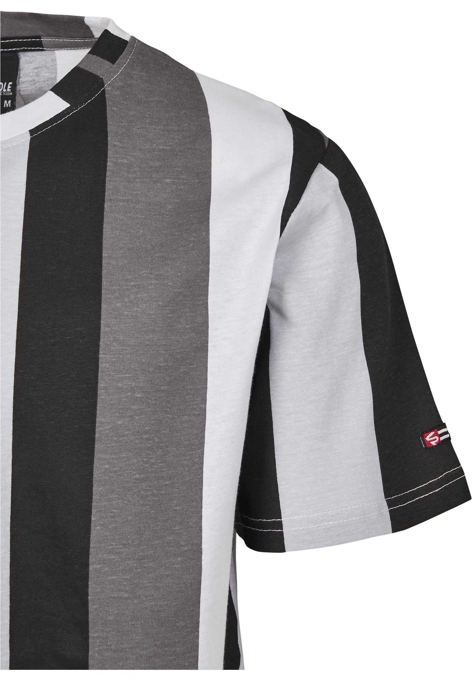 Vertical AOP Block Herren (1-tlg) Kurzarmshirt T-Shirt black Southpole