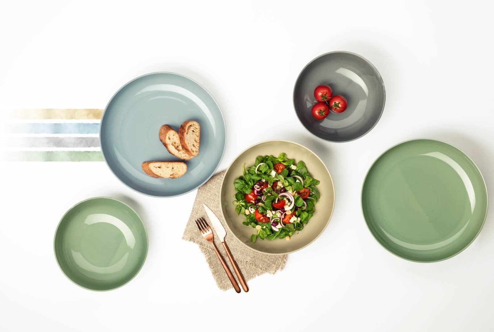 Seltmann Weiden Schale Beat Color Glaze Foodbowl 20/25/28 cm 3er Set, Porzellan, (3x Schale, 3-tlg)