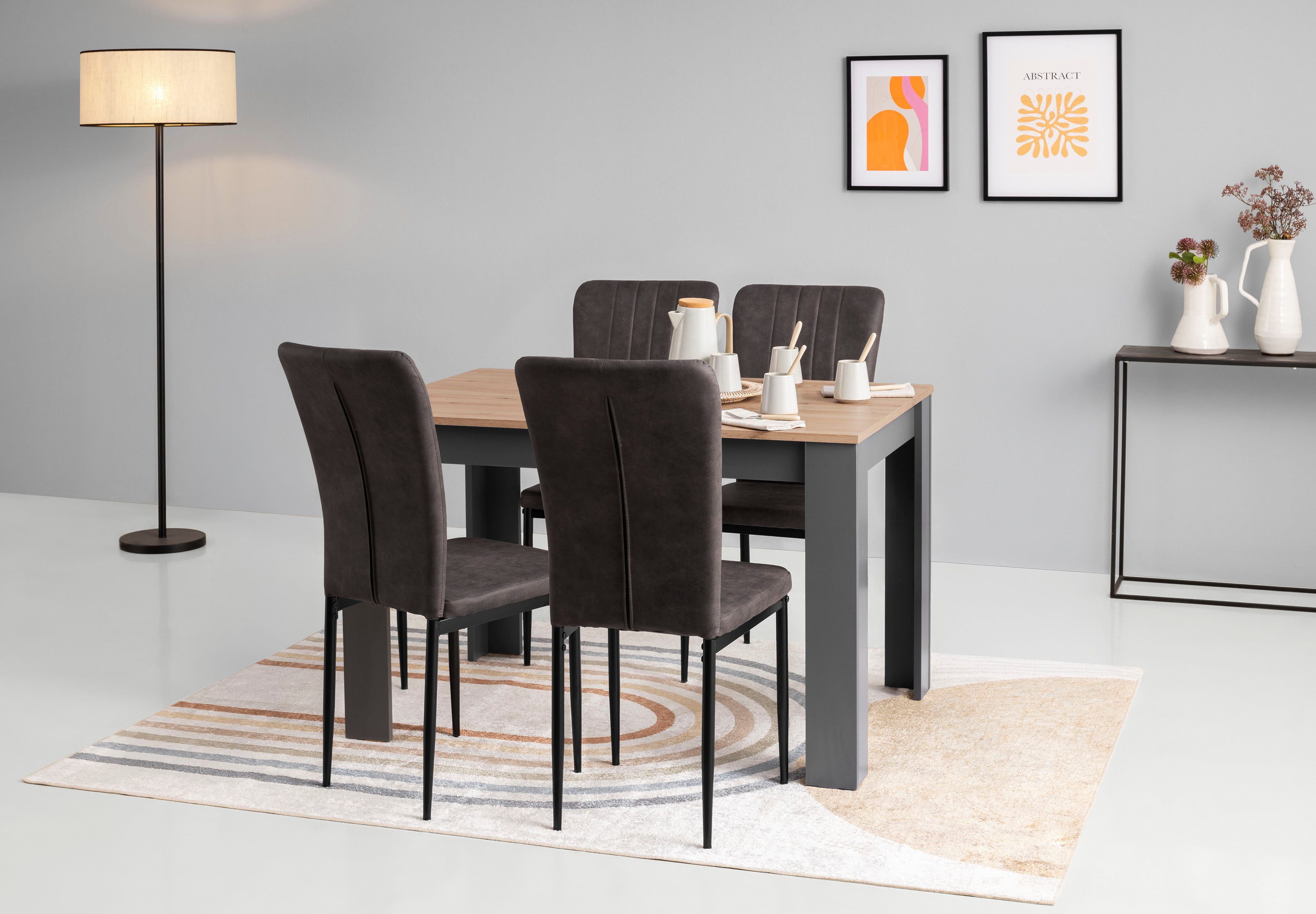 Home affaire Essgruppe Bergamo, (Set, 5-tlg), moderne 5 - teilige Essgruppe, erhältlich in vielen Größen und Farben