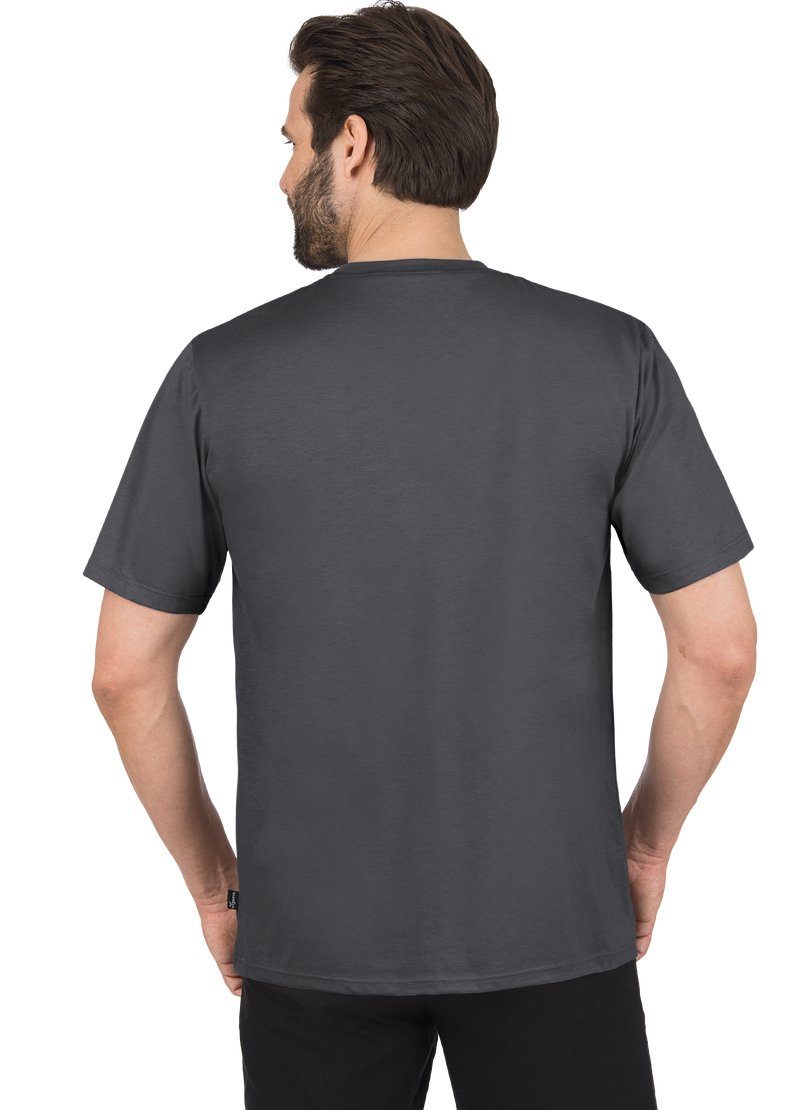 aus TRIGEMA T-Shirt anthrazit T-Shirt 100% Trigema Baumwolle
