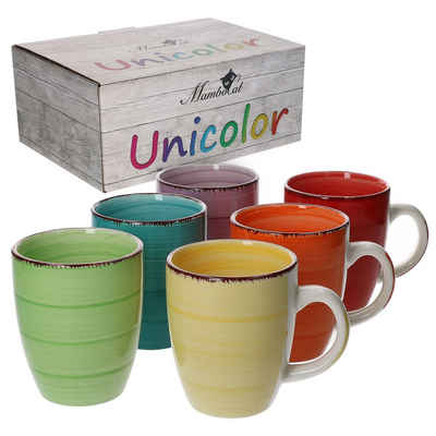 MamboCat Tasse »6er Set Kaffeebecher Uni Bunt«