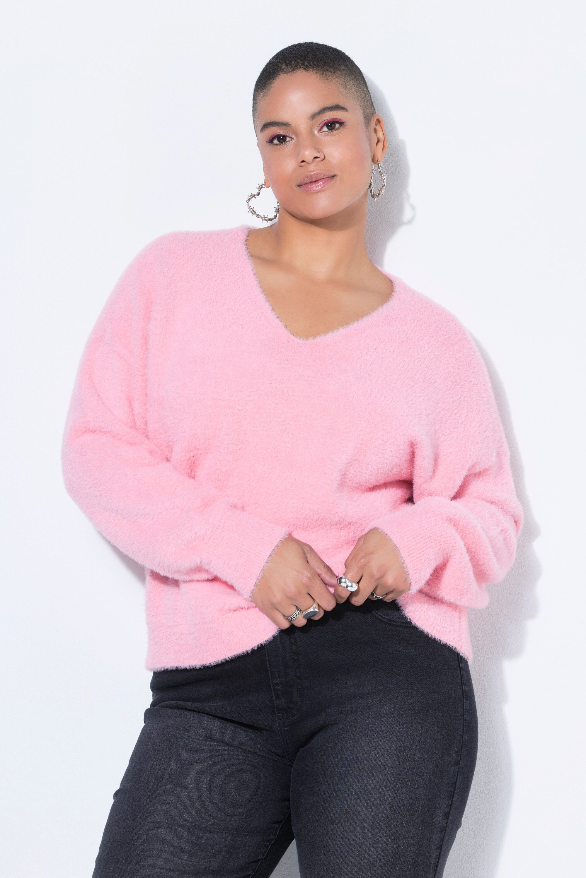 Studio Untold Strickpullover Pullover Boxy Shape hairy Strick günstig online kaufen