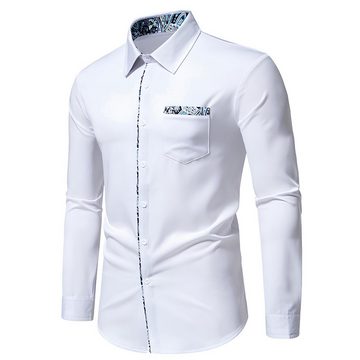 Opspring Businesshemd Herren Hemd Regular Fit Formale Klassisches Hemd Freizeithemden