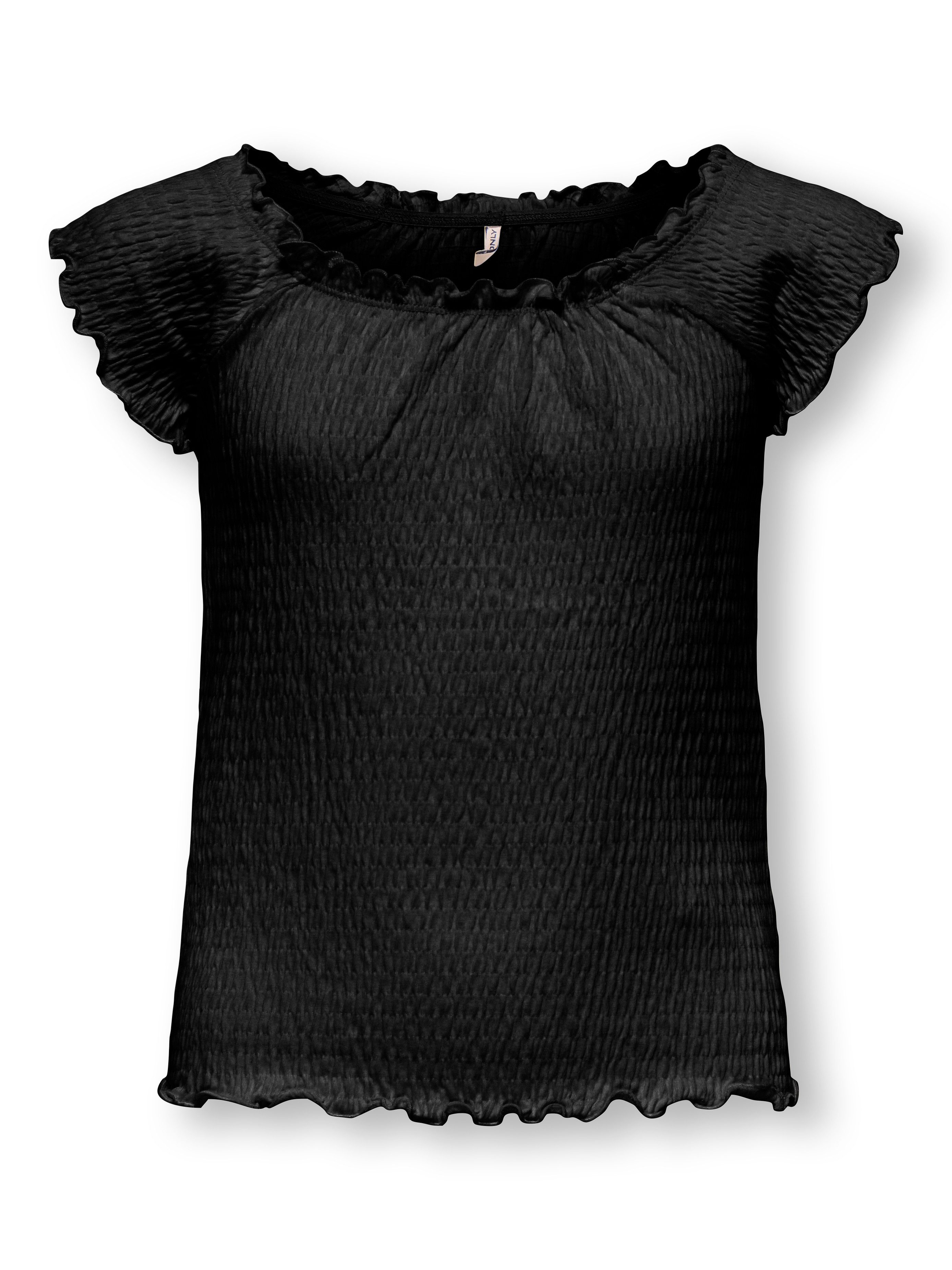 KIDS ONLY Carmenshirt KOGJOJO LIFE SS TOP JRS mit gewellten Kanten