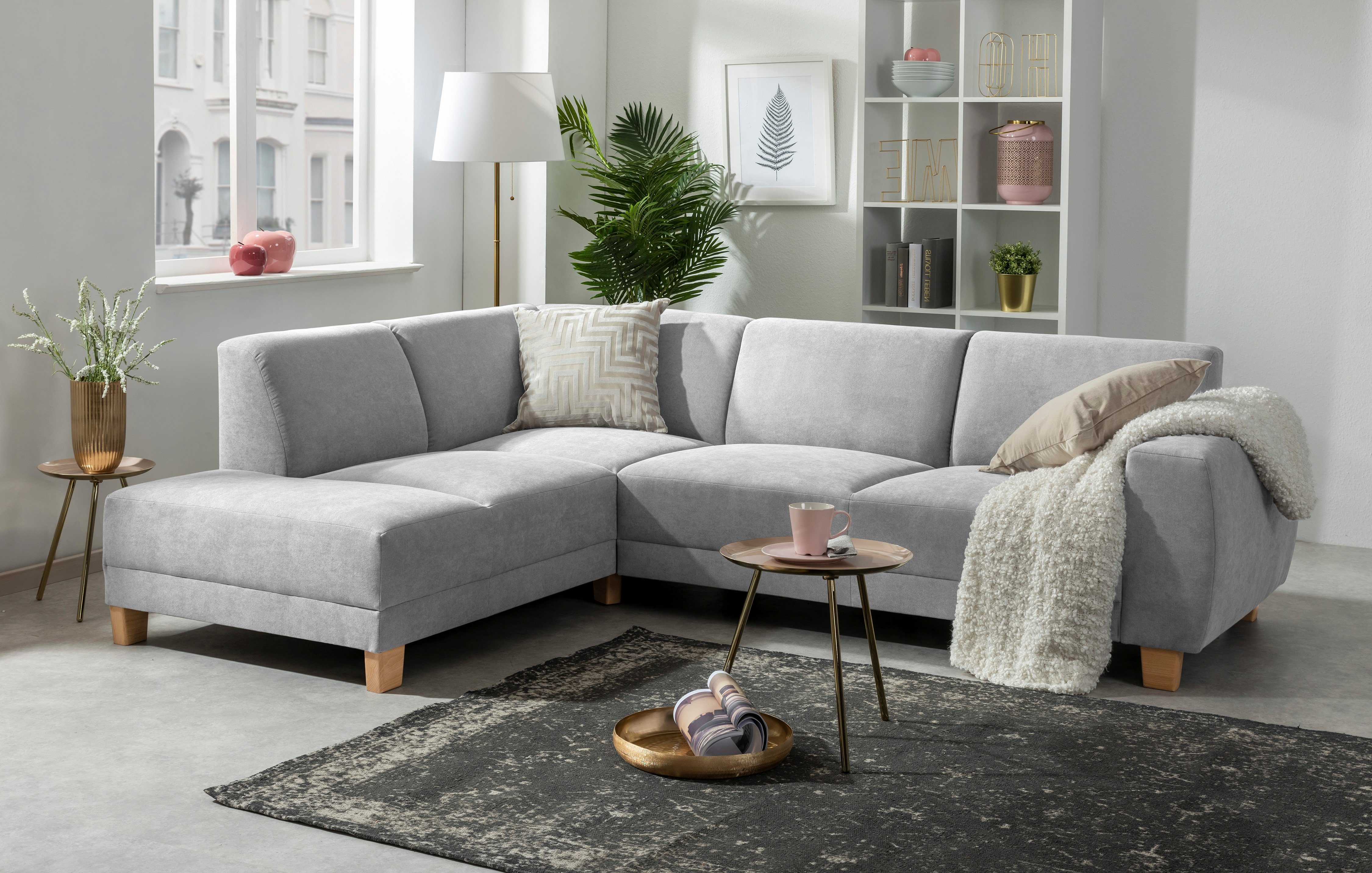 Max Winzer® Ecksofa Blackpool hellgrau