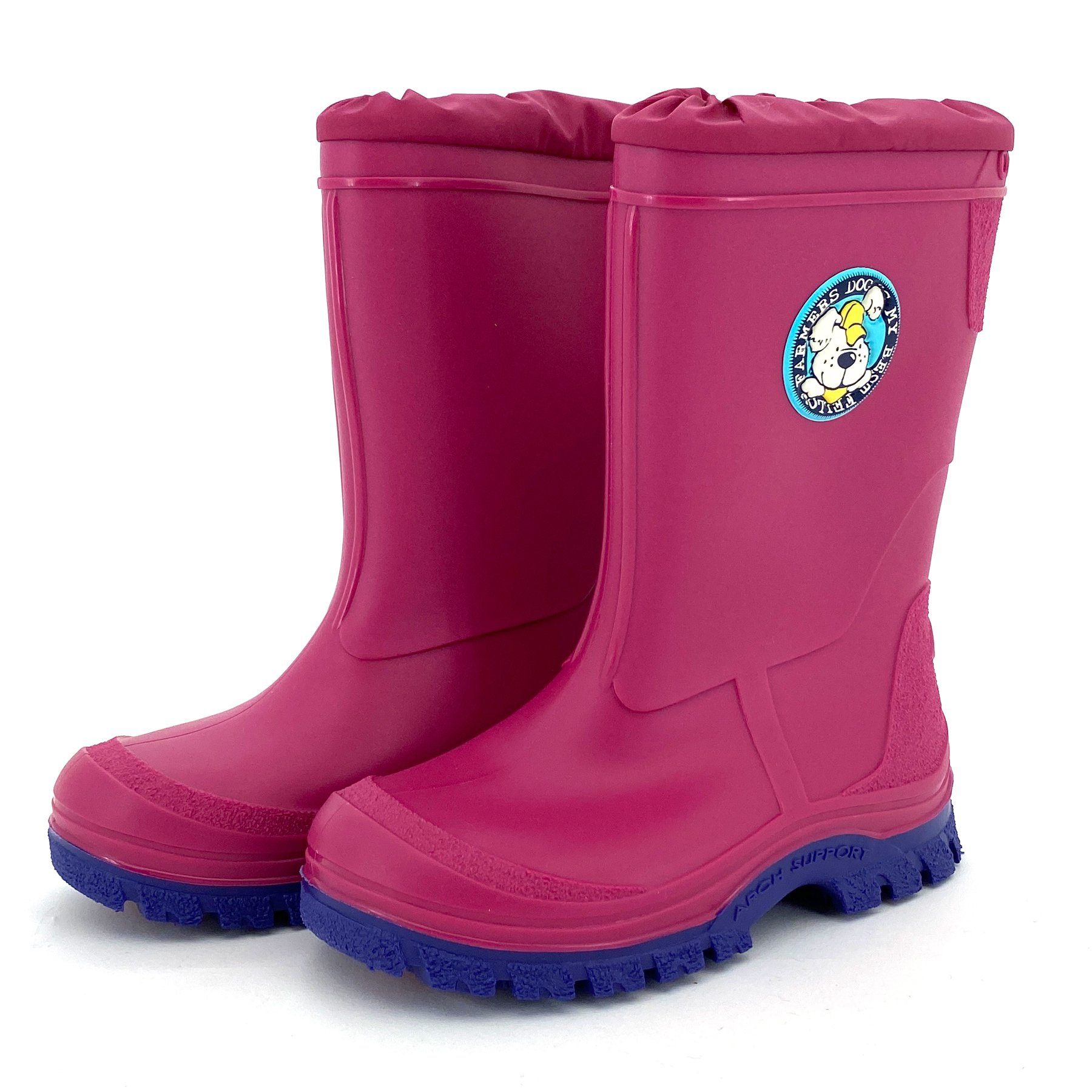 heimtexland Premium Kinder Gummistiefel gefüttert Regenstiefel Gummistiefel (Typ880) Arch Support Sohle I rosa Gr. 28