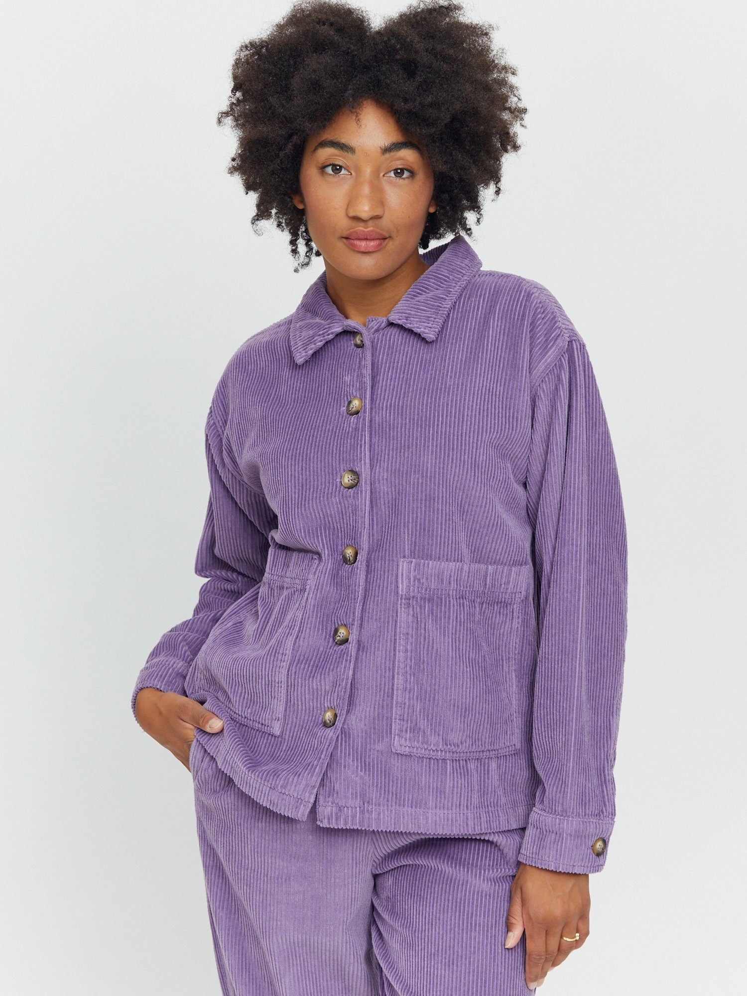 Cordjacke Naica modisch purple haze trendig MAZINE Shacket