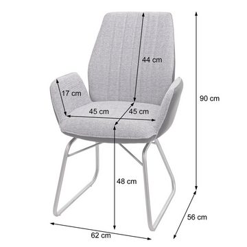 MCW Esszimmerstuhl MCW-G73 (1er), Wippfunktion, Abgerundete Sitz- und Rückenfläche, inklusive Fußbodenschoner