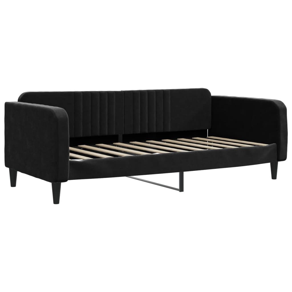 vidaXL Bett, Tagesbett Schwarz 90x190 cm Samt günstig online kaufen