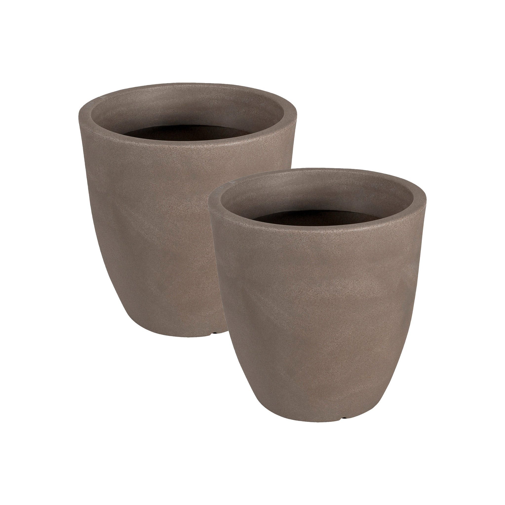 VidaAtHome.de Pflanzkübel Pflanzkübel VERONA ø 40er - 2er Set (Spar-Set, 2x Pflanzkübel VERONA ø 40er), Stilvolles 2er-Bundle: Pflanzkübel in eleganter Steinoptik