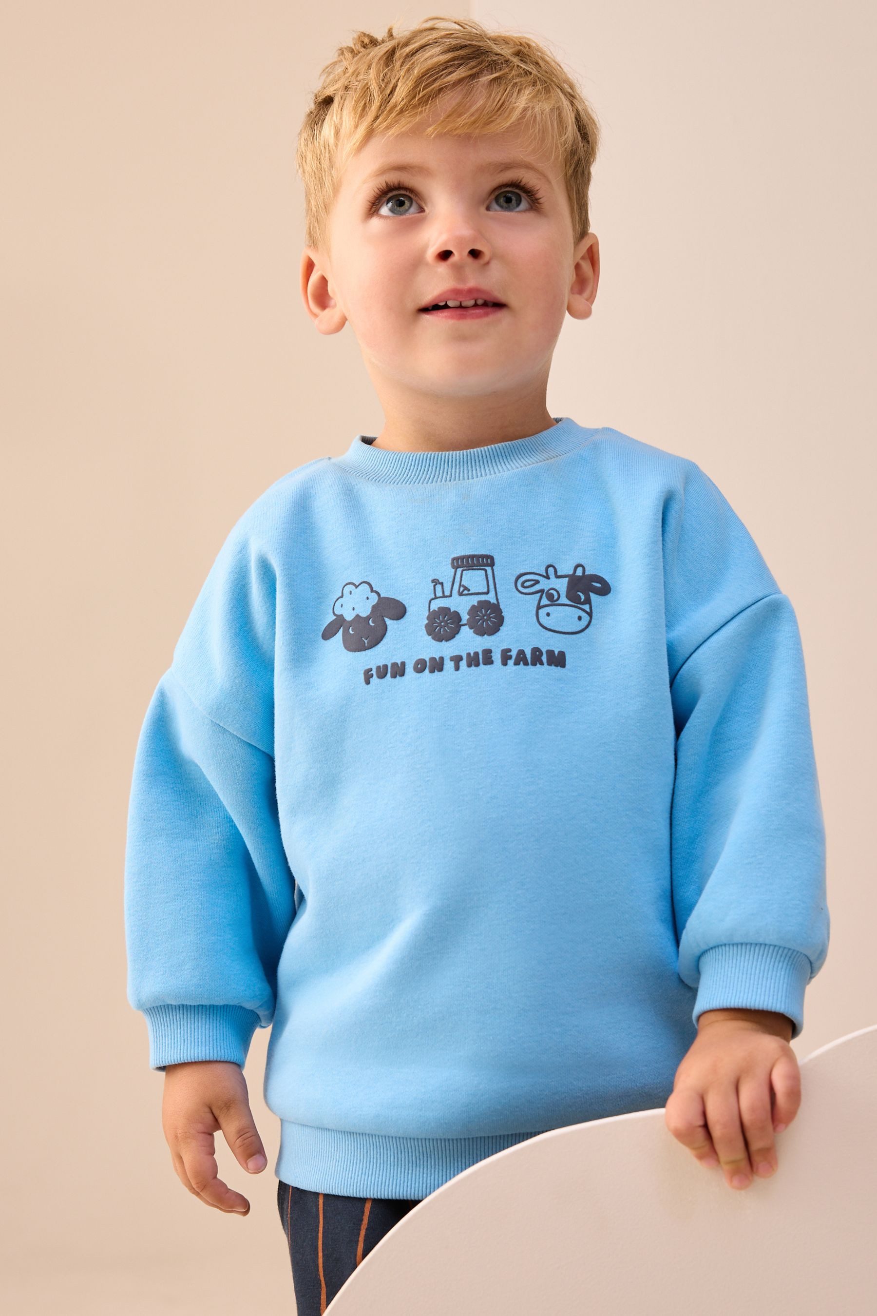 Next Sweatanzug Gemusterte Jogginghose und Sweatshirt im Set (2-tlg) – Bild 5 von 5