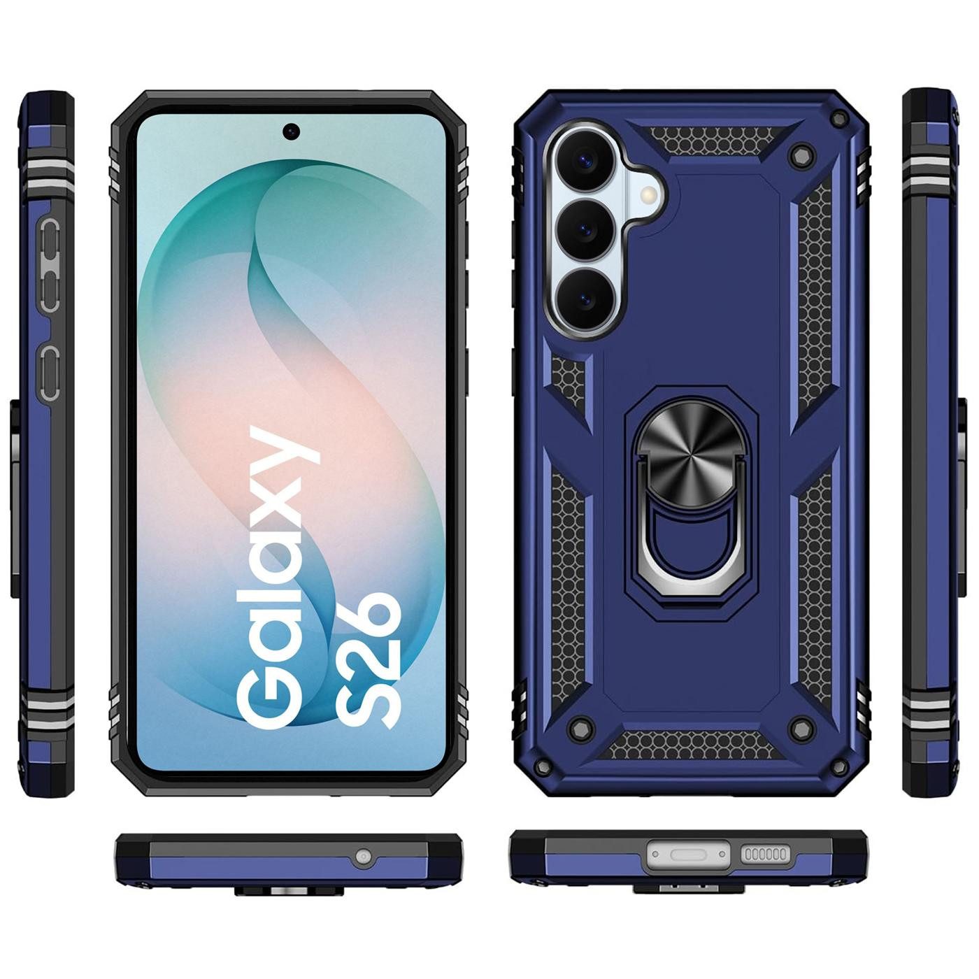 CoolGadget Handyhülle Armor Shield Case für Samsung Galaxy S26 6,3 Zoll, Outdoor Cover mit Magnet Ringhalterung Handy Hülle für Samsung S26
