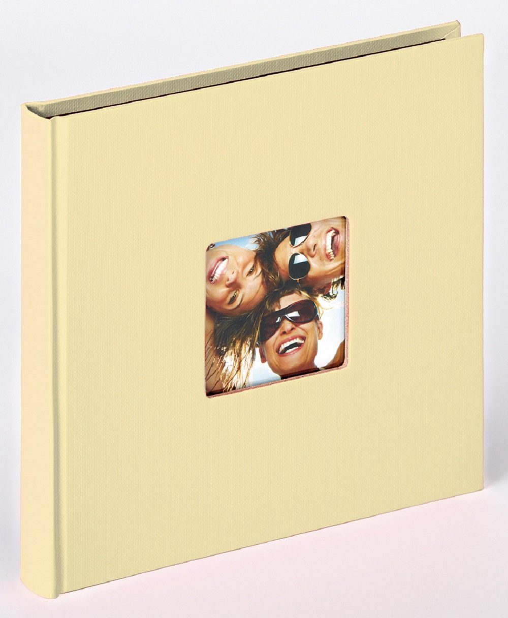 Walther Design Fotoalbum Fun 18 x 18 cm, buchgebundenes Album, Papiereinband, quadratischer Bildausschnitt