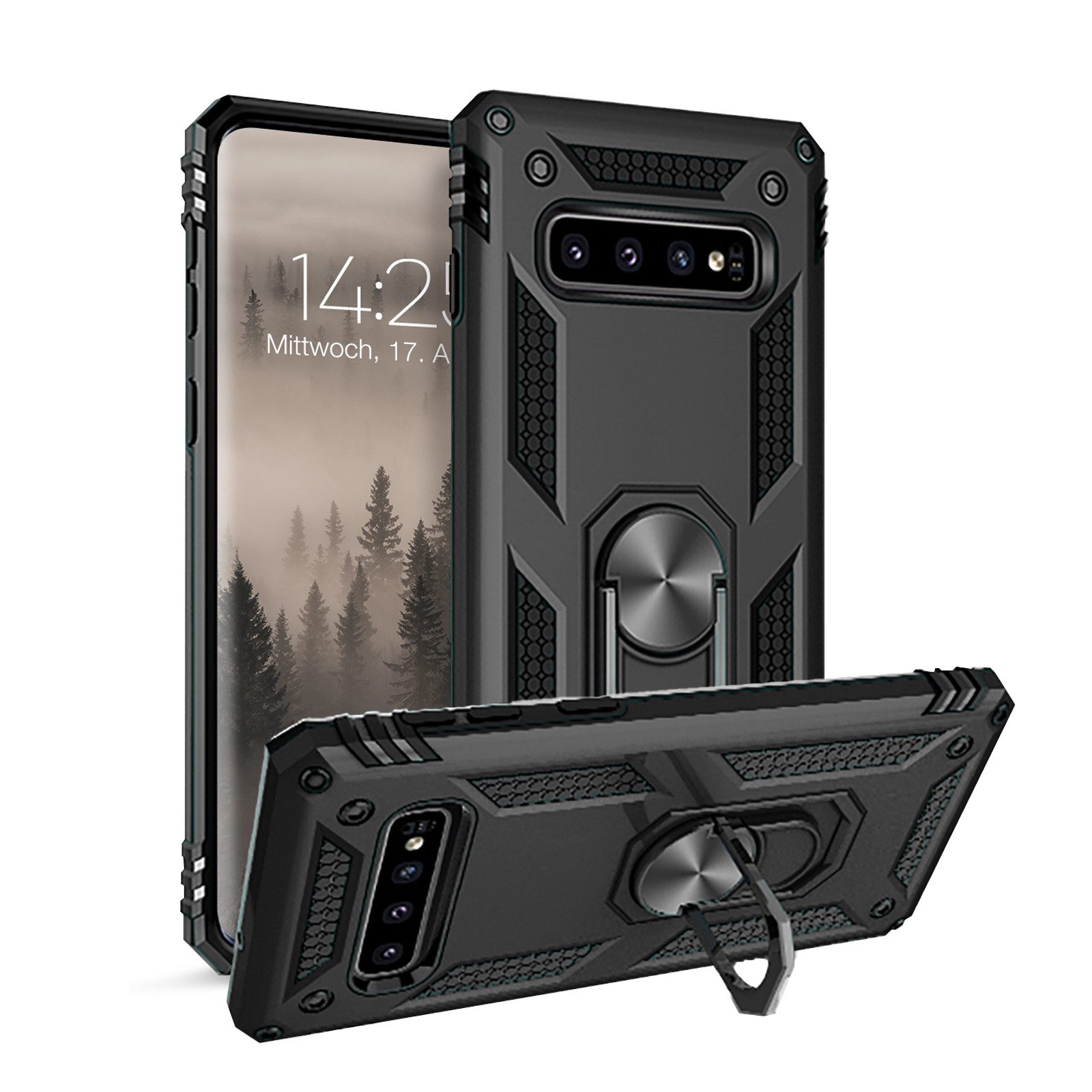 Tec-Expert Handyhülle Outdoor Cover Hülle für Samsung Galaxy S10 6.1 Zoll, 6.1, Premium Hülle aus verstärktem Polycarbonat