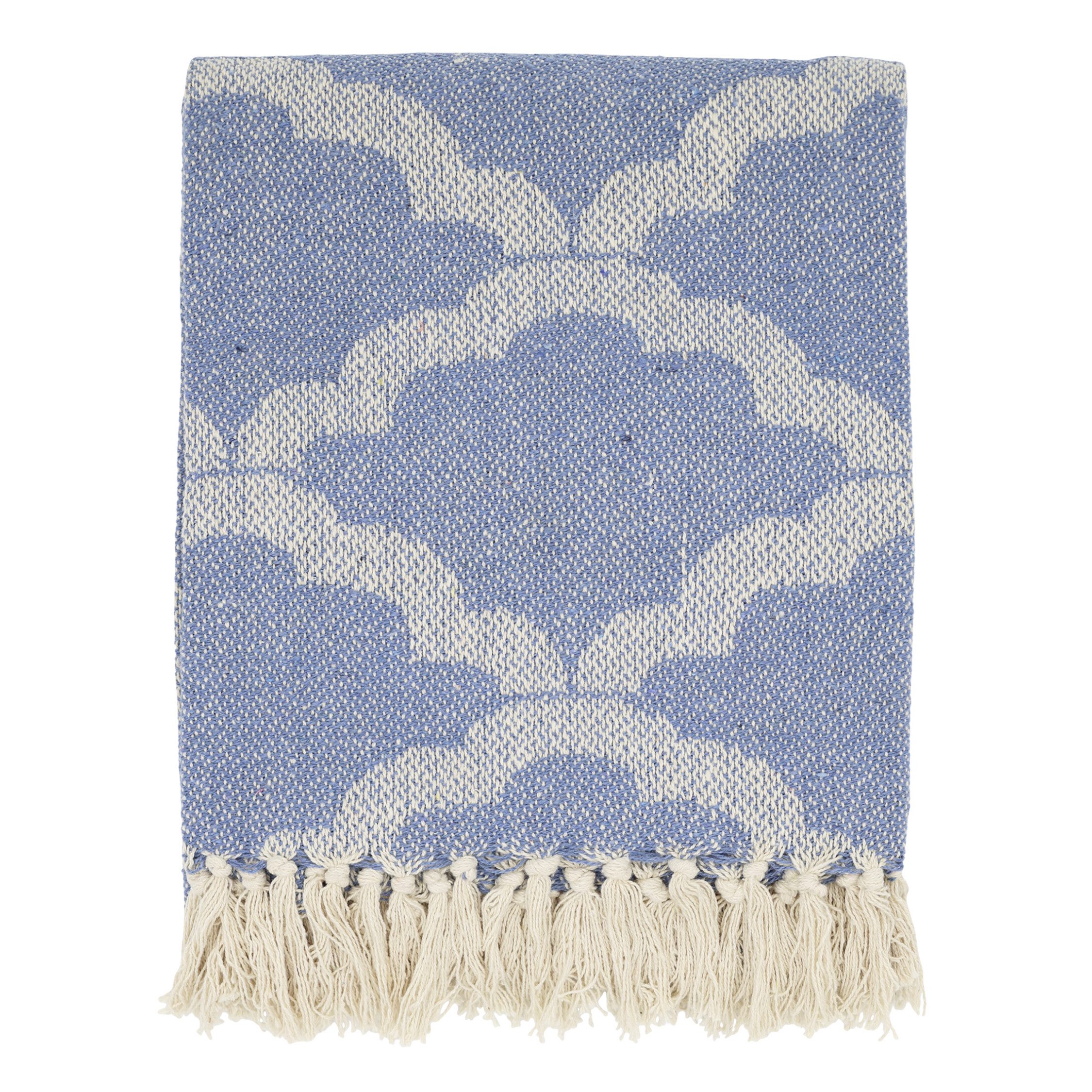 Plaid Chic Antique Aix Plaid Garnüberschuss Sky Blue, Chic Antique