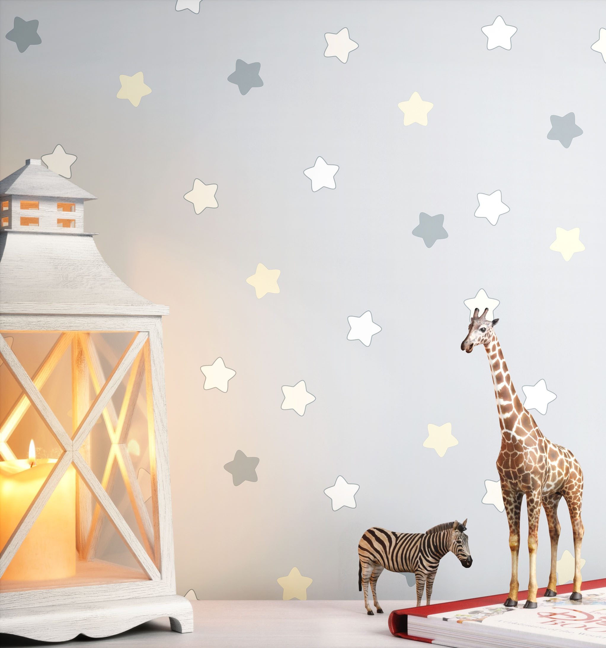 Newroom Vliestapete M01 Tapete Kinderzimmer Sterne, Babytapete