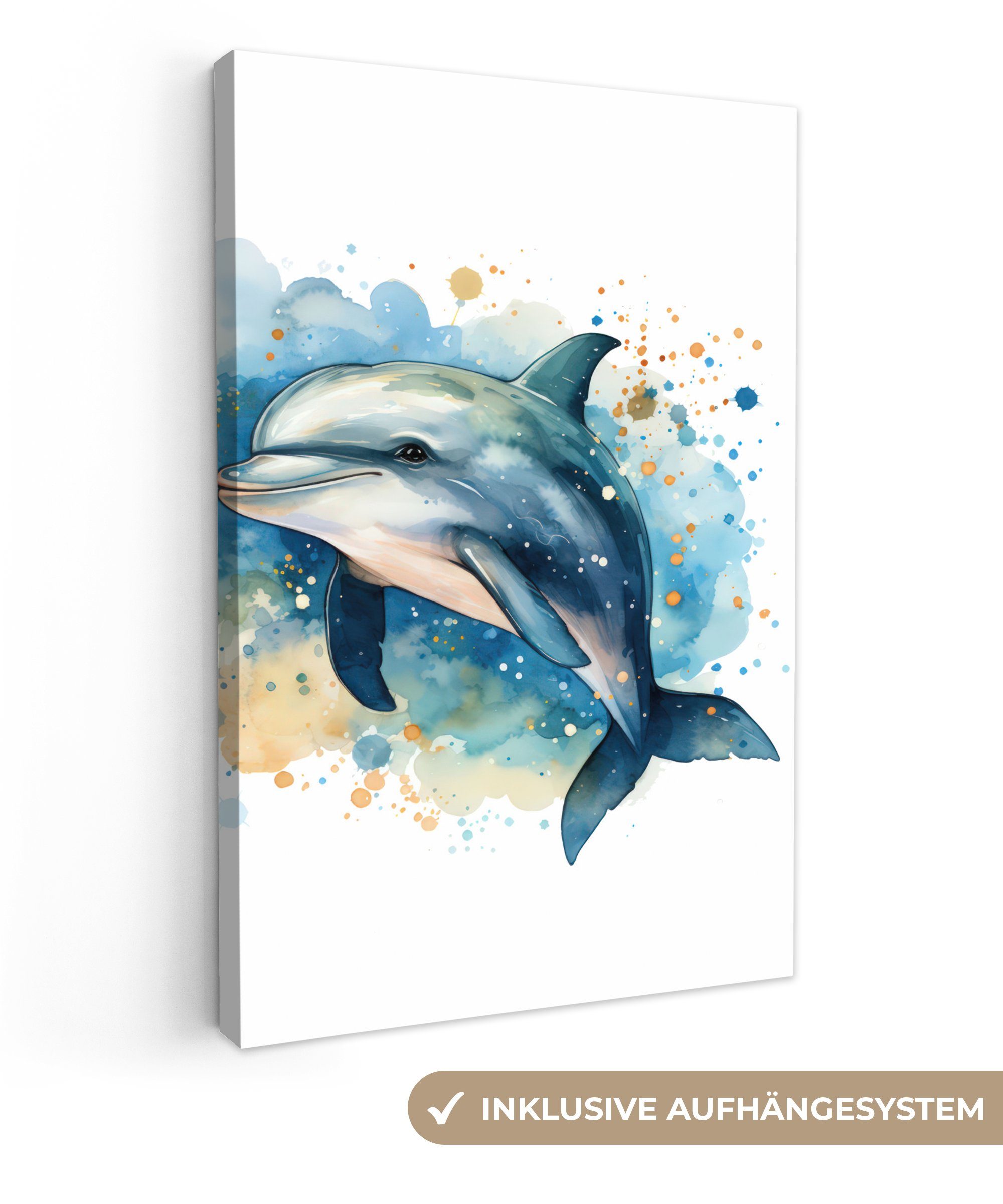 OneMillionCanvasses® Leinwandbild Delfin - Tiere - günstig online kaufen