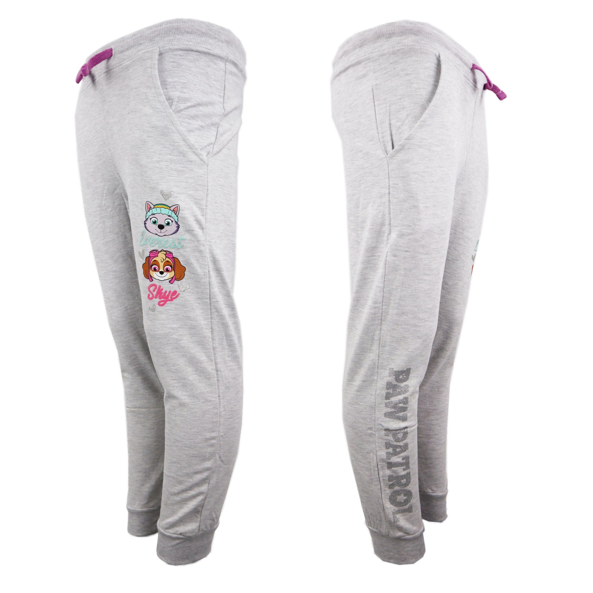 PAW PATROL Jogginghose Paw Patrol Skye Everest Mädchen Kinder Hose Gr. 98 bis 128, Grau oder Blau