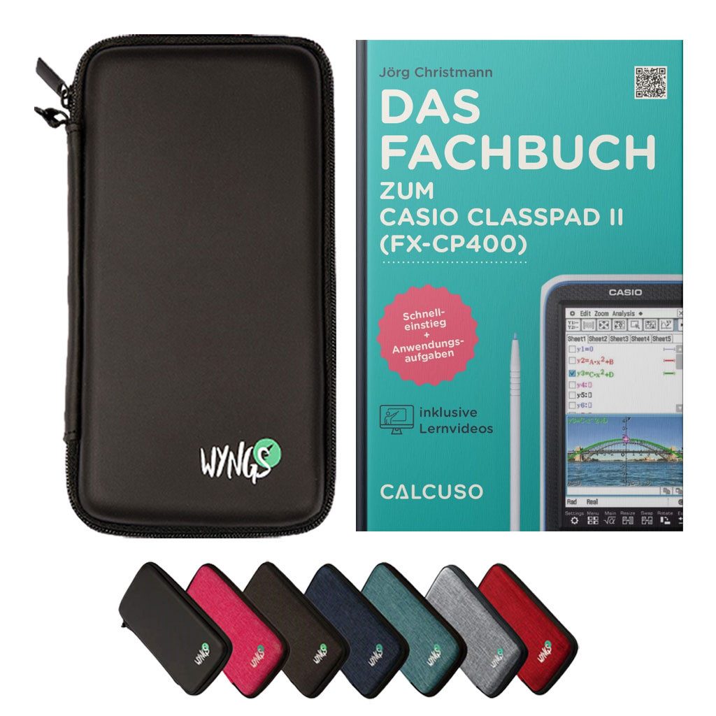 CALCUSO Taschenrechner Zubehör zum Classpad II (fx-CP400) - Fachbuch & Schutztasche