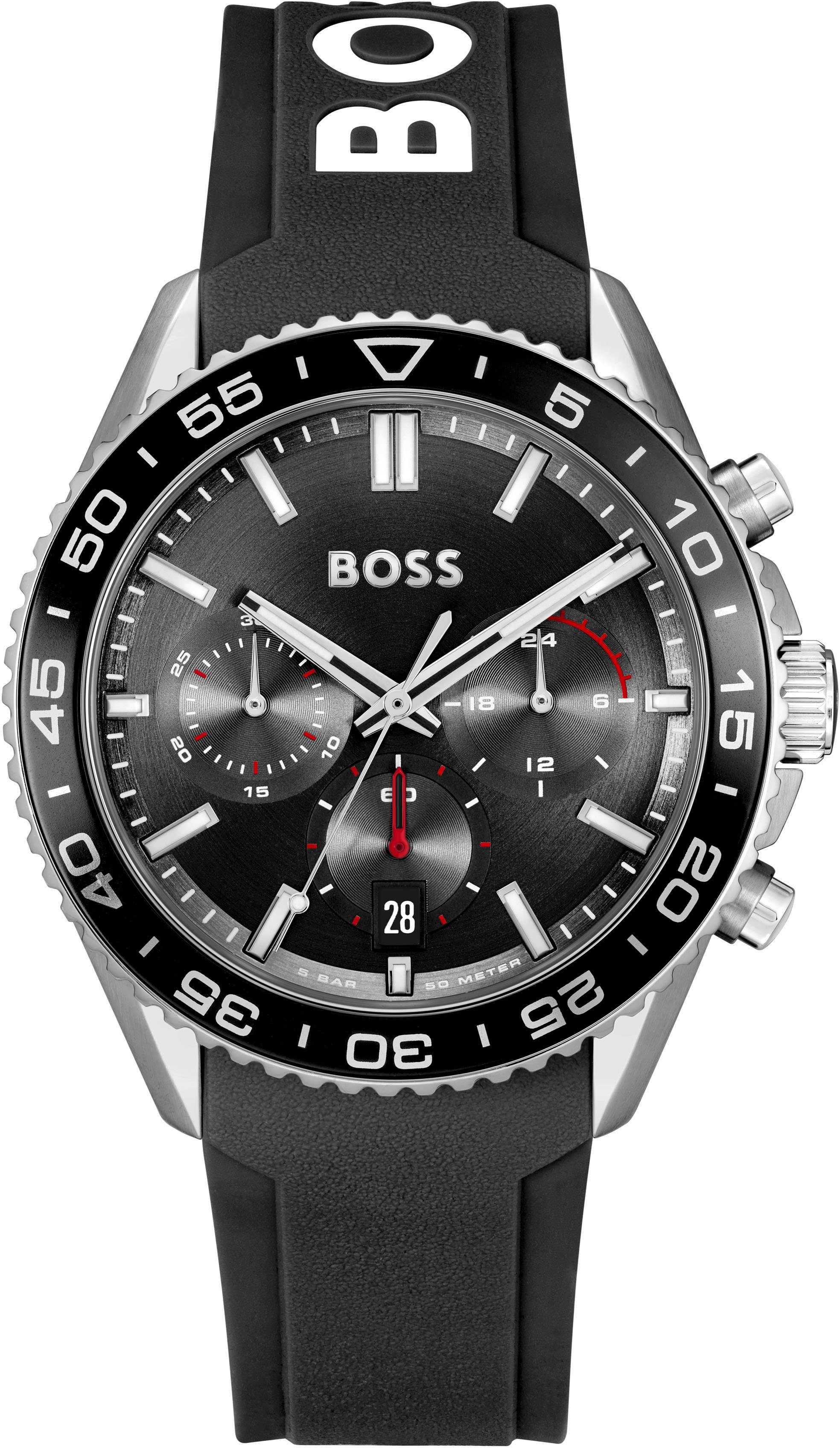 BOSS Chronograph RUNNER 1514141, Quarzuhr, Herrenuhr, Armbanduhr, Stoppfunk günstig online kaufen
