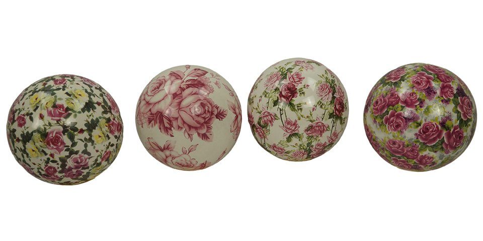 Denk Dekokugel 4er Set Dekokugel Rose