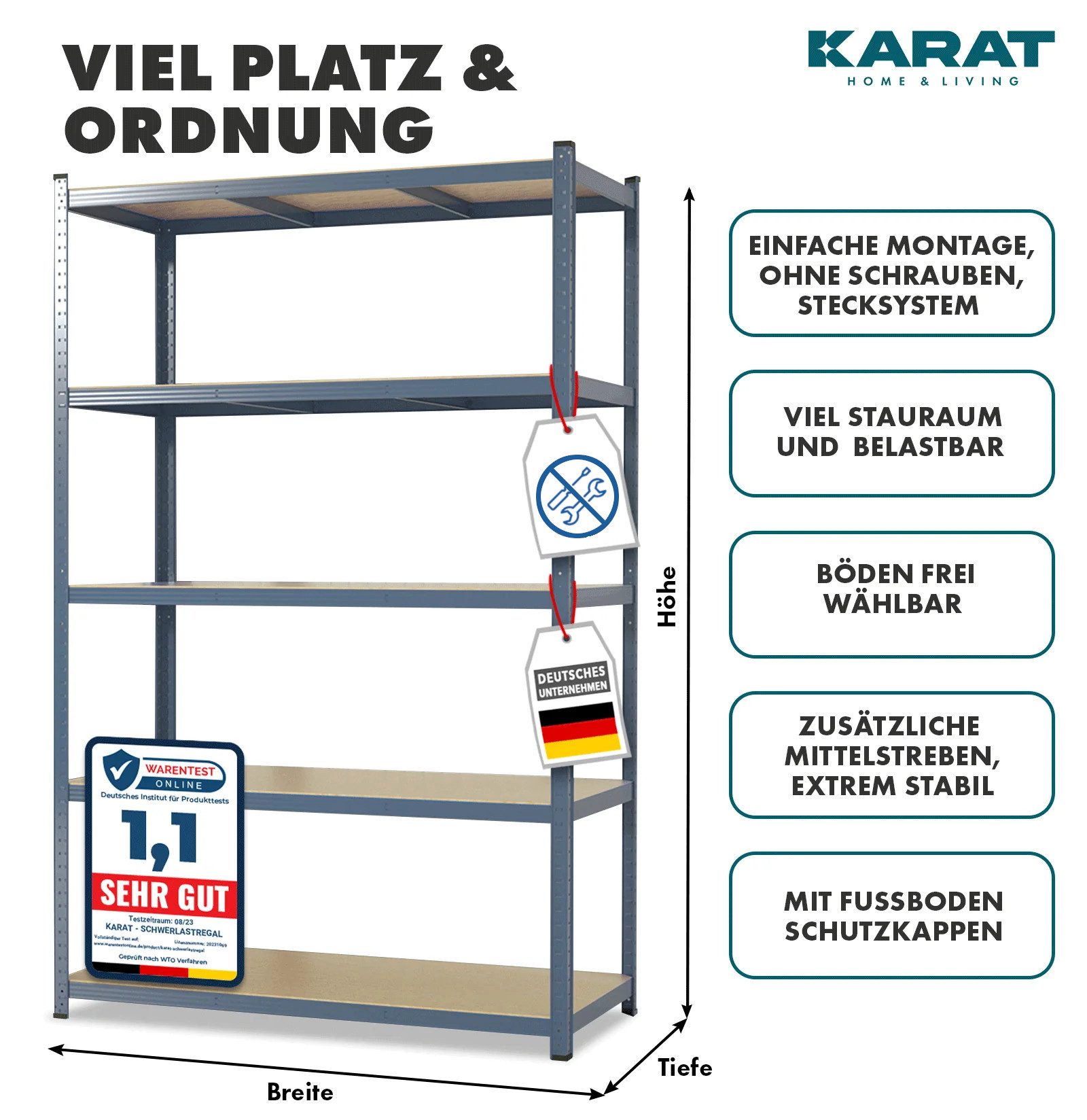 Kubus Schwerlastregal Lagerregal für jeden Keller