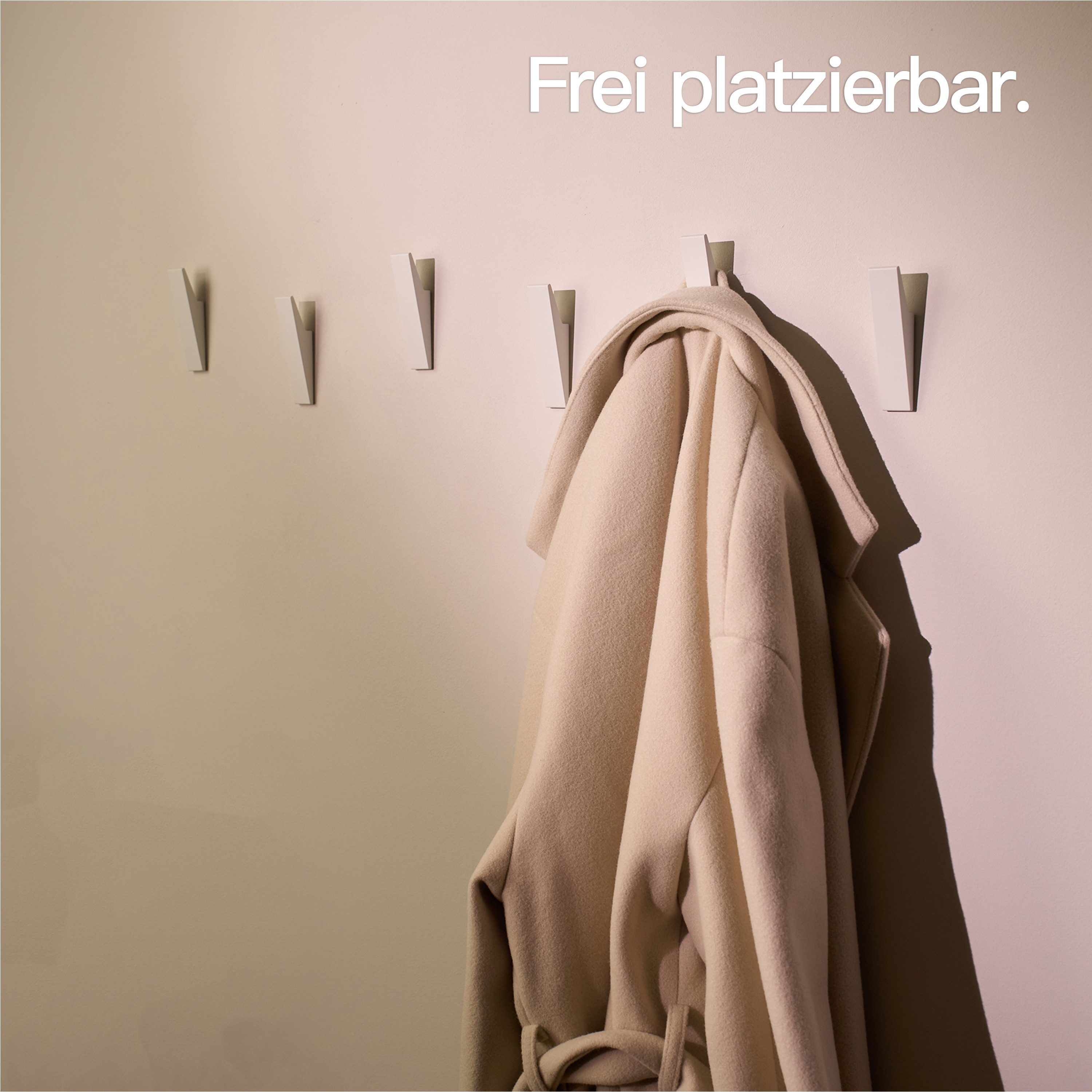 Designfabrik Hamburg Garderobenhaken Set mit versteckter Verschraubung (4 St) – Bild 4 von 5