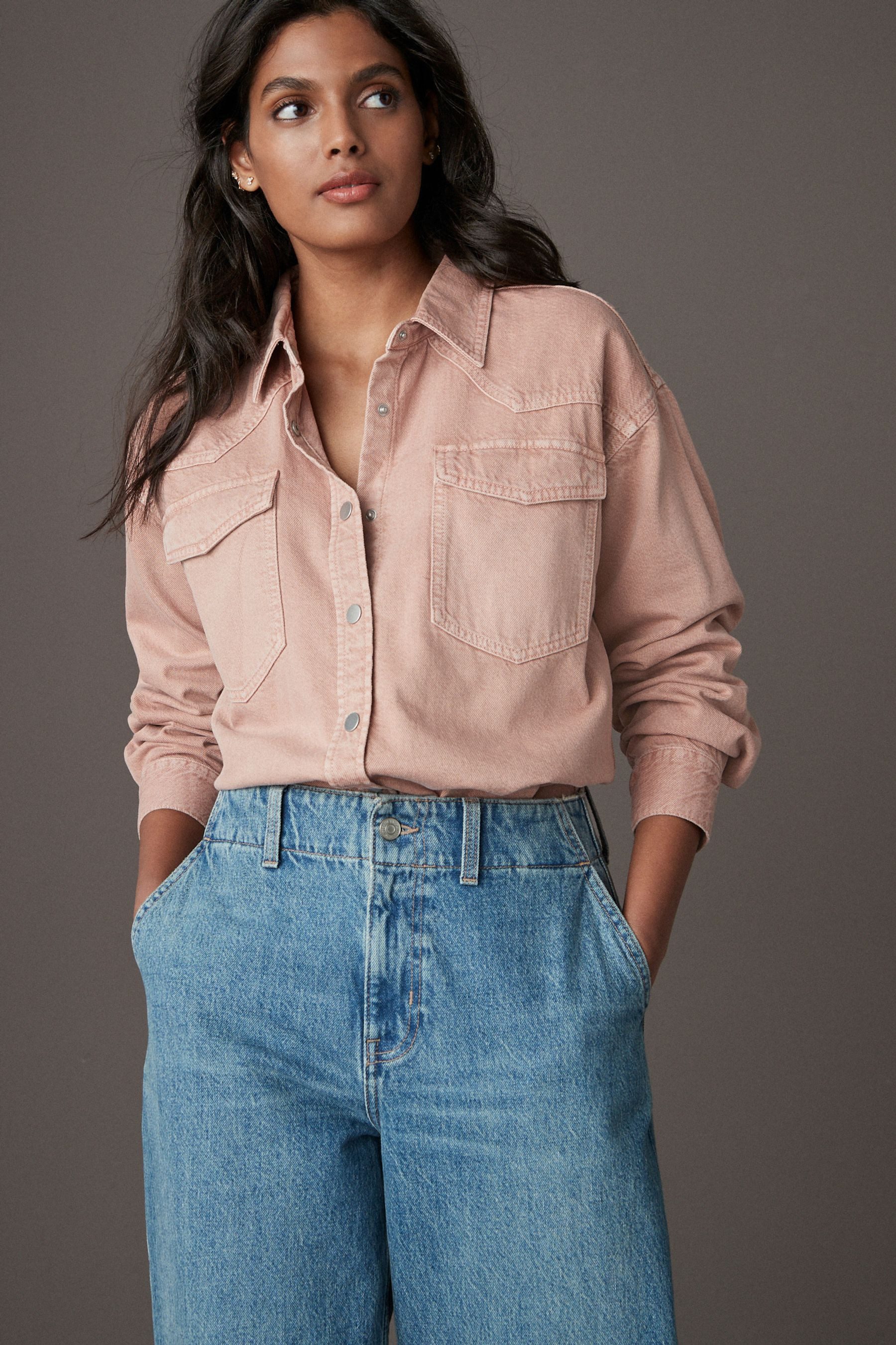 Next Jeanshemd Jeanshemd in Übergröße (1-tlg)