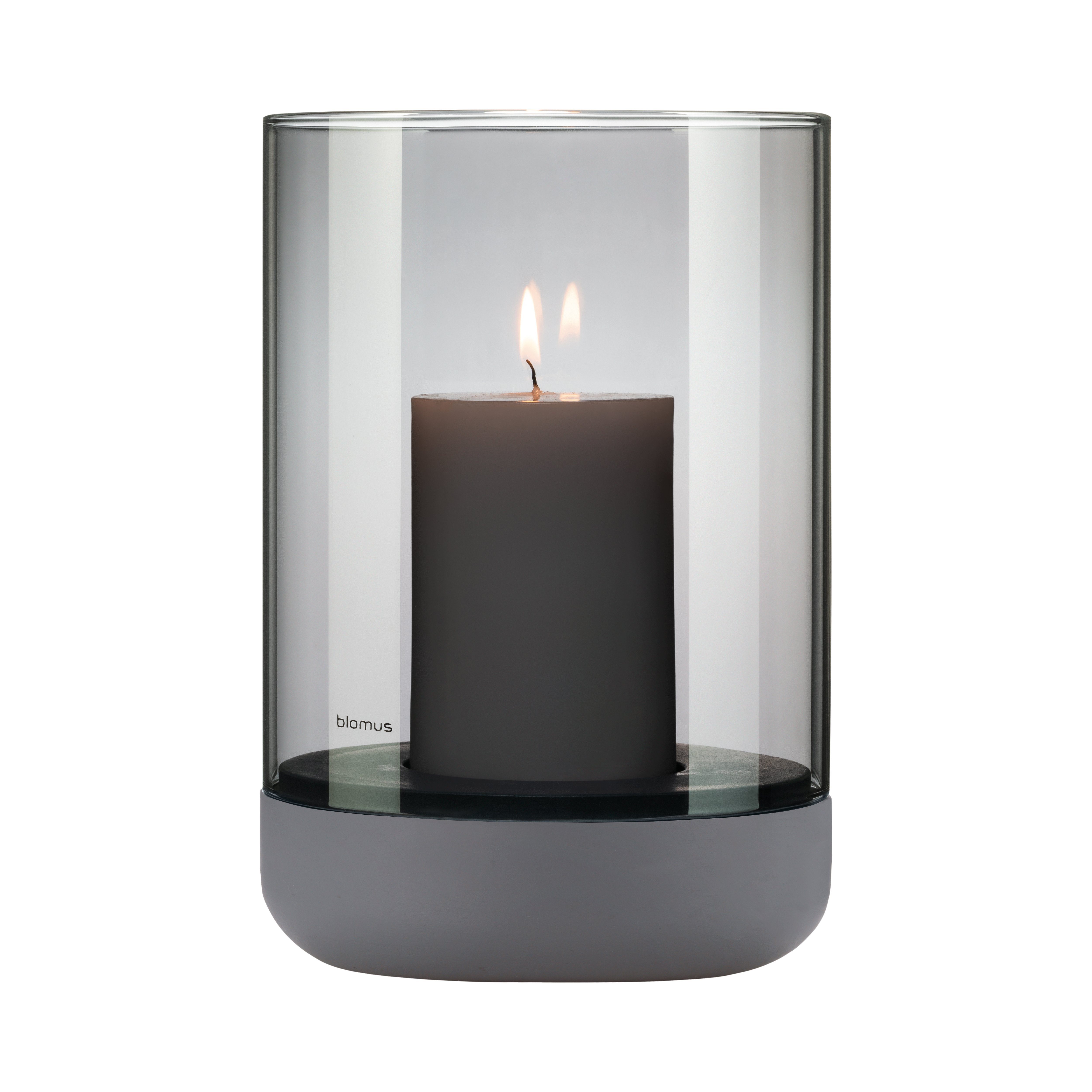 blomus Windlicht -CALMA- Glas Kerzenhalter, Stimmungslicht: modernes Deko-Design (1 St., SIZE L), Exklusive Betonoptik, Handgefertigt, Verschiedene Größen & Farben