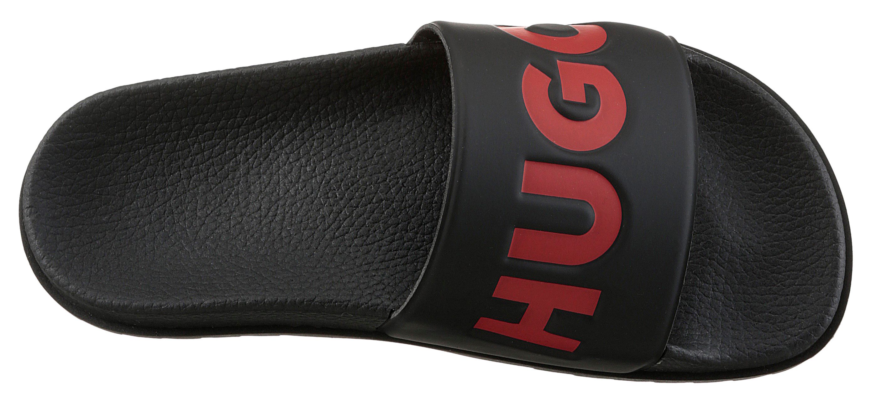 HUGO Match_It_Slid_rblg_N Badepantolette, Sommerschuh, Poolslides, Schlappen, mit HUGO-Logoschriftzug