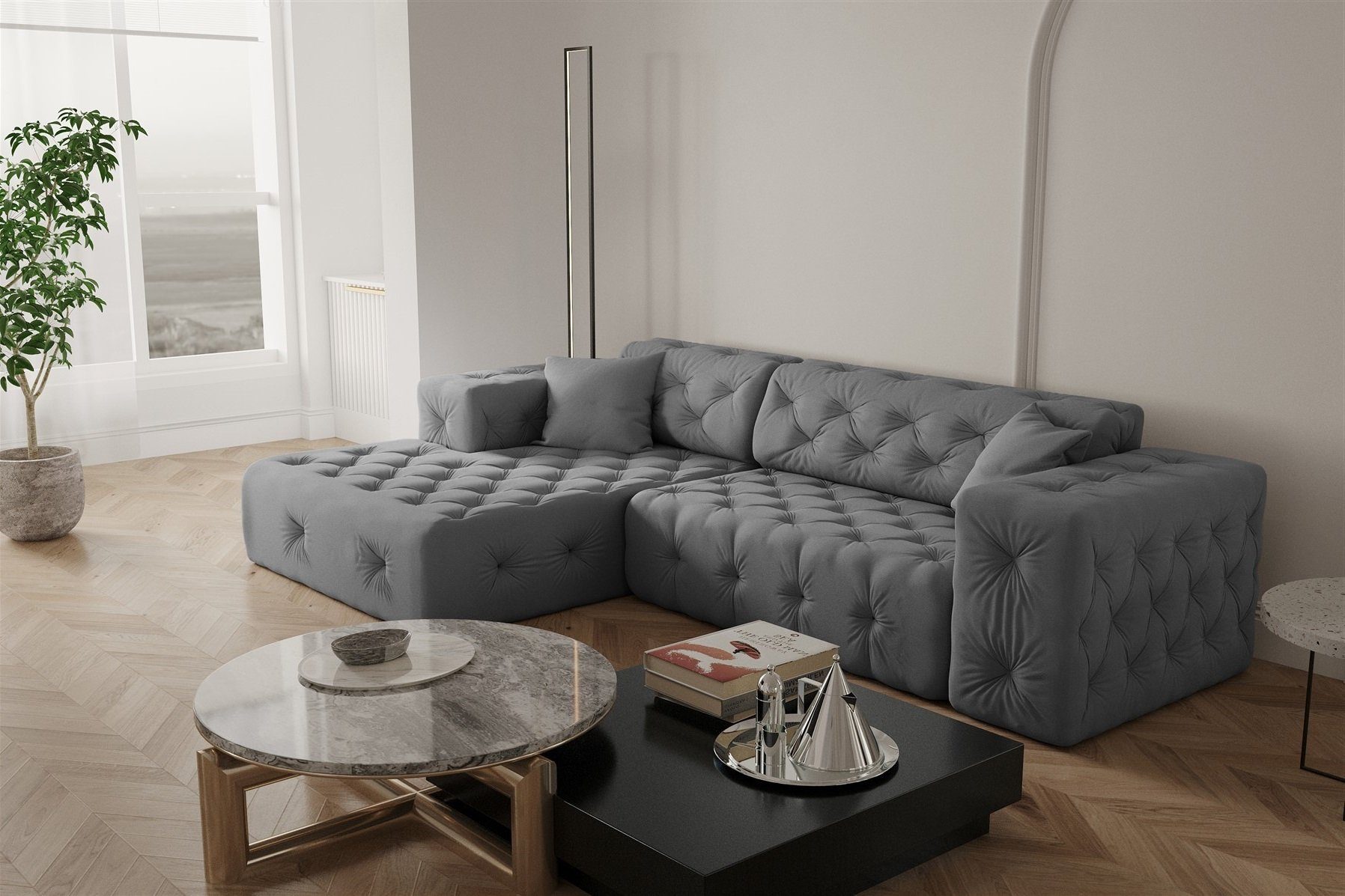 Fun Möbel Ecksofa Ecksofa Designersofa CHANTAL günstig online kaufen