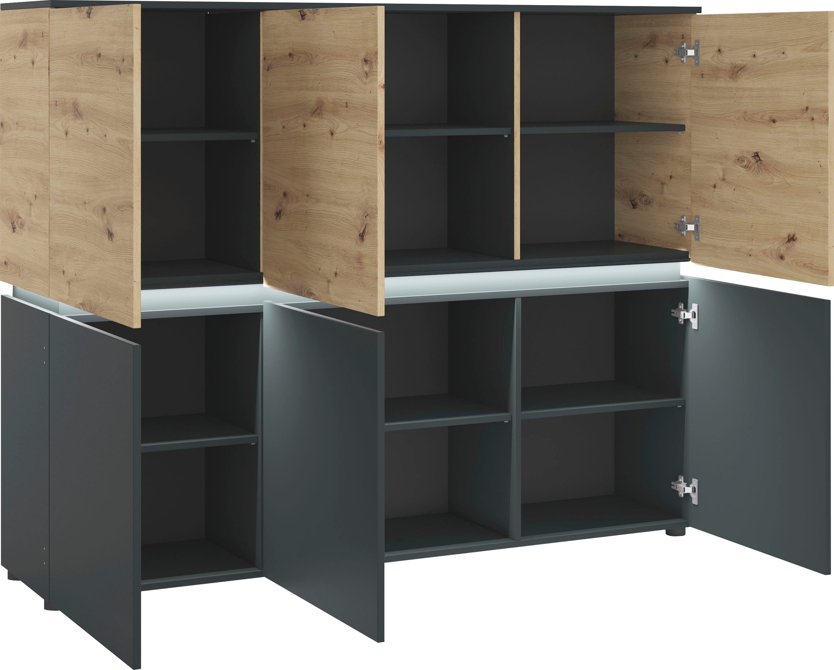 Home affaire Highboard Luci, Breite 165,5 cm