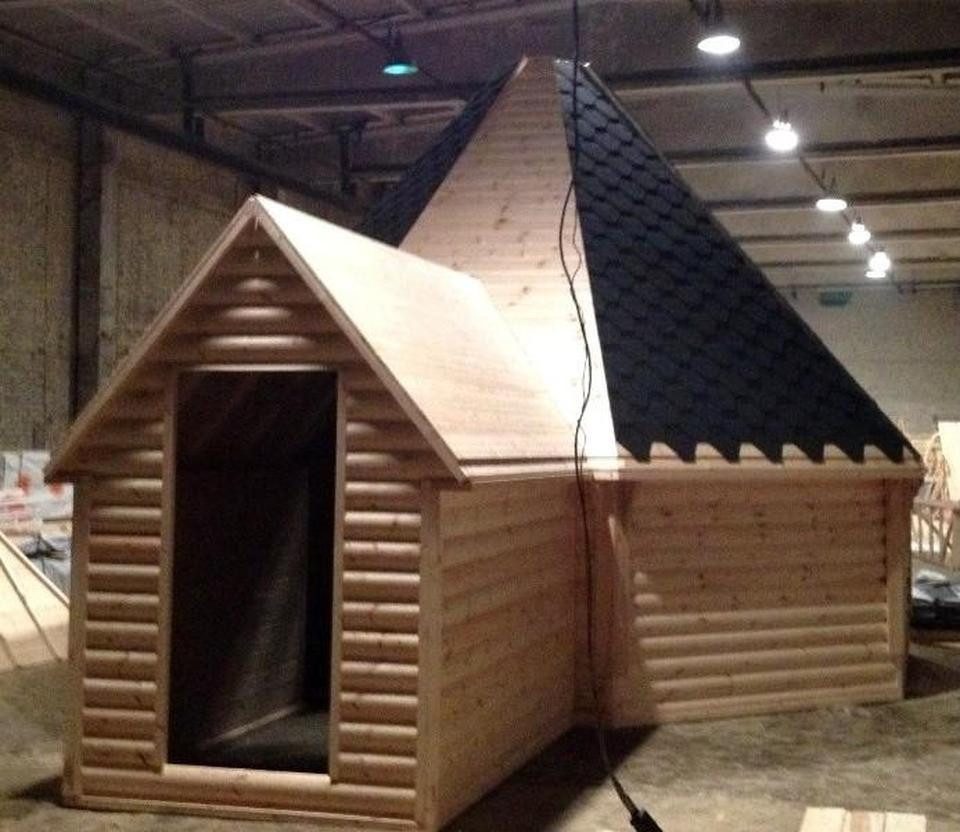 JVmoebel Grillkota Grillkota Holz Hütte Grillhaus Grilllodge in Braun - Freizeitkota, Made in Europe