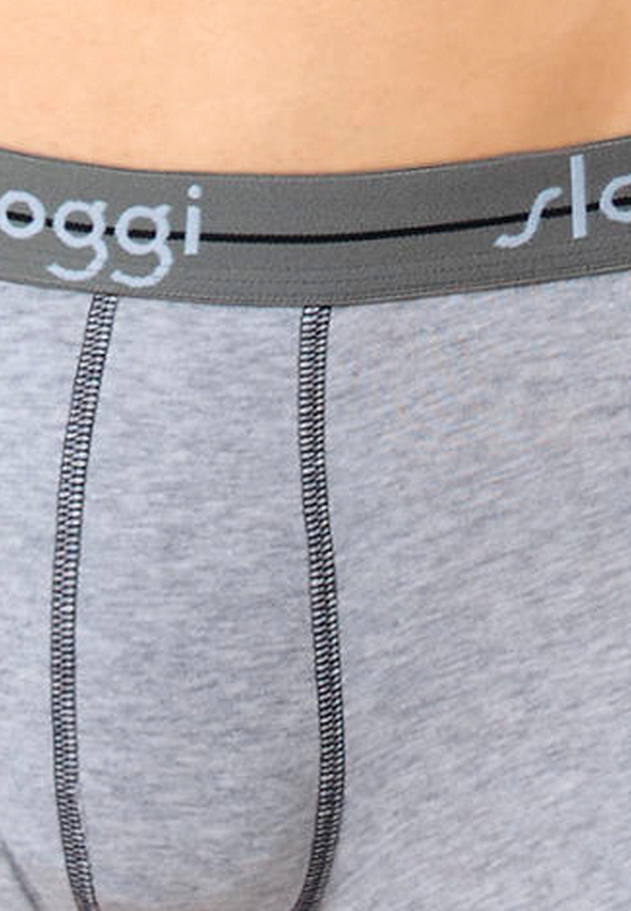 Sloggi Retro Boxer 6er Pack Extra Start weiches Hipster Pant Eingriff Grey - 6-St) - Taillenband Baumwolle (Spar-Set, / - Ohne Combination