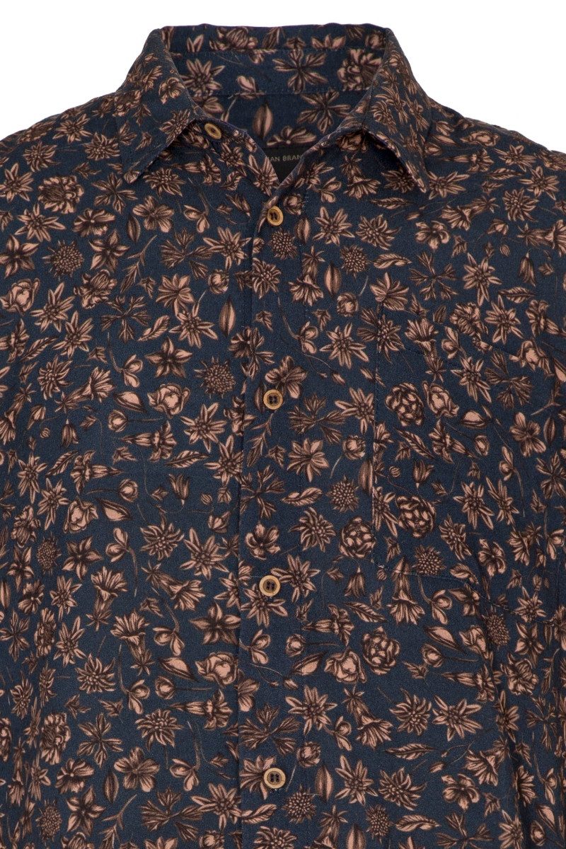 Hangowear Trachtenhemd Trachtenhemd Herren - FRANJO - dunkelblau