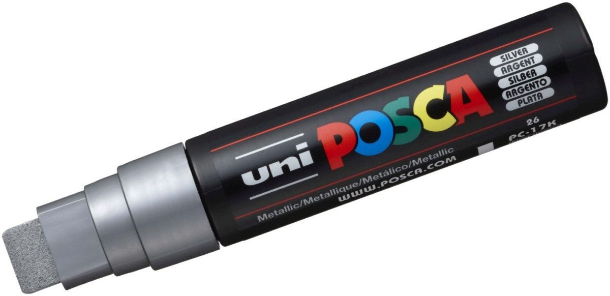 uni-ball Filzstift Fasermaler Uni Posca PC-17K 15mm silber