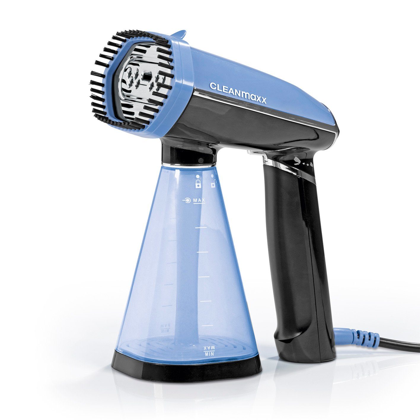 CLEANmaxx Dampfbürste Dampfreiniger - Handdampfgerät, Dampfglätter faltbar