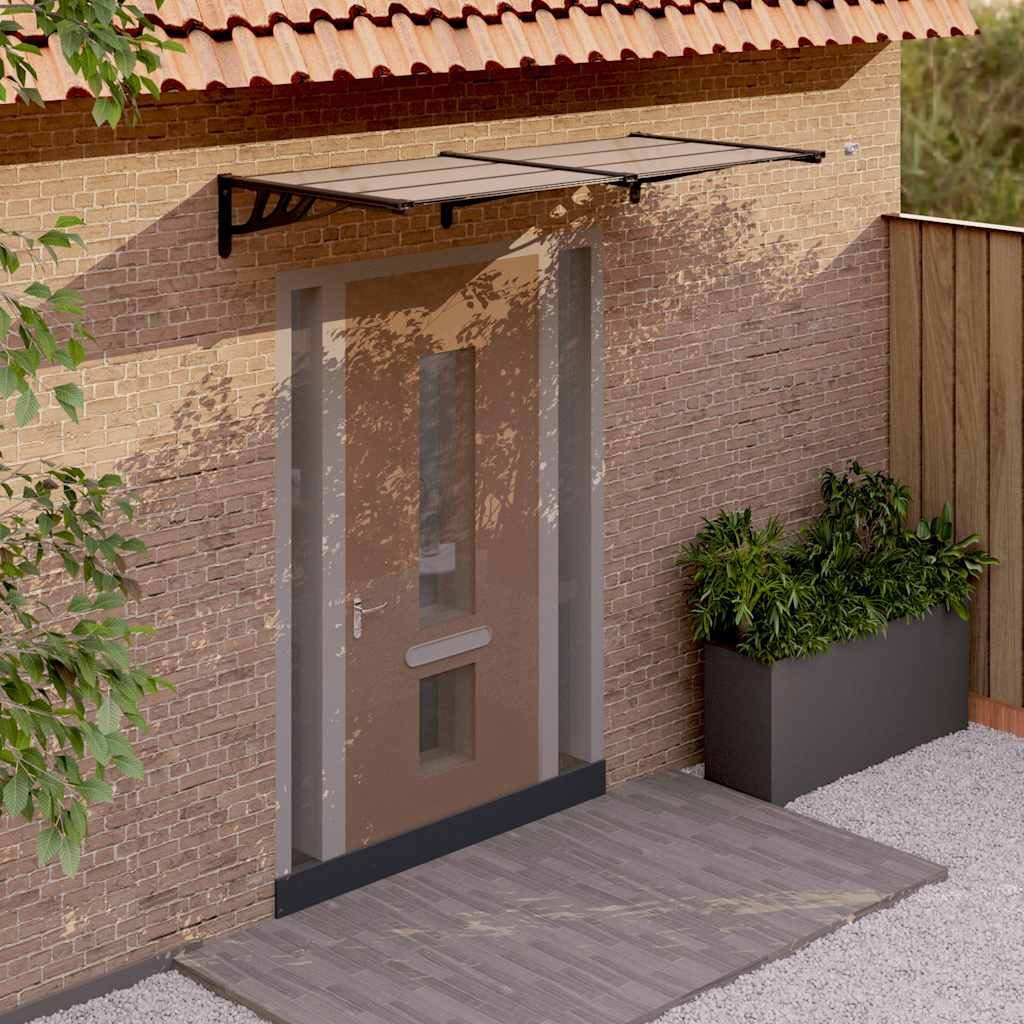 vidaXL Markise Türvordach Schwarz 199x90 cm Polycarbonat (1-St)