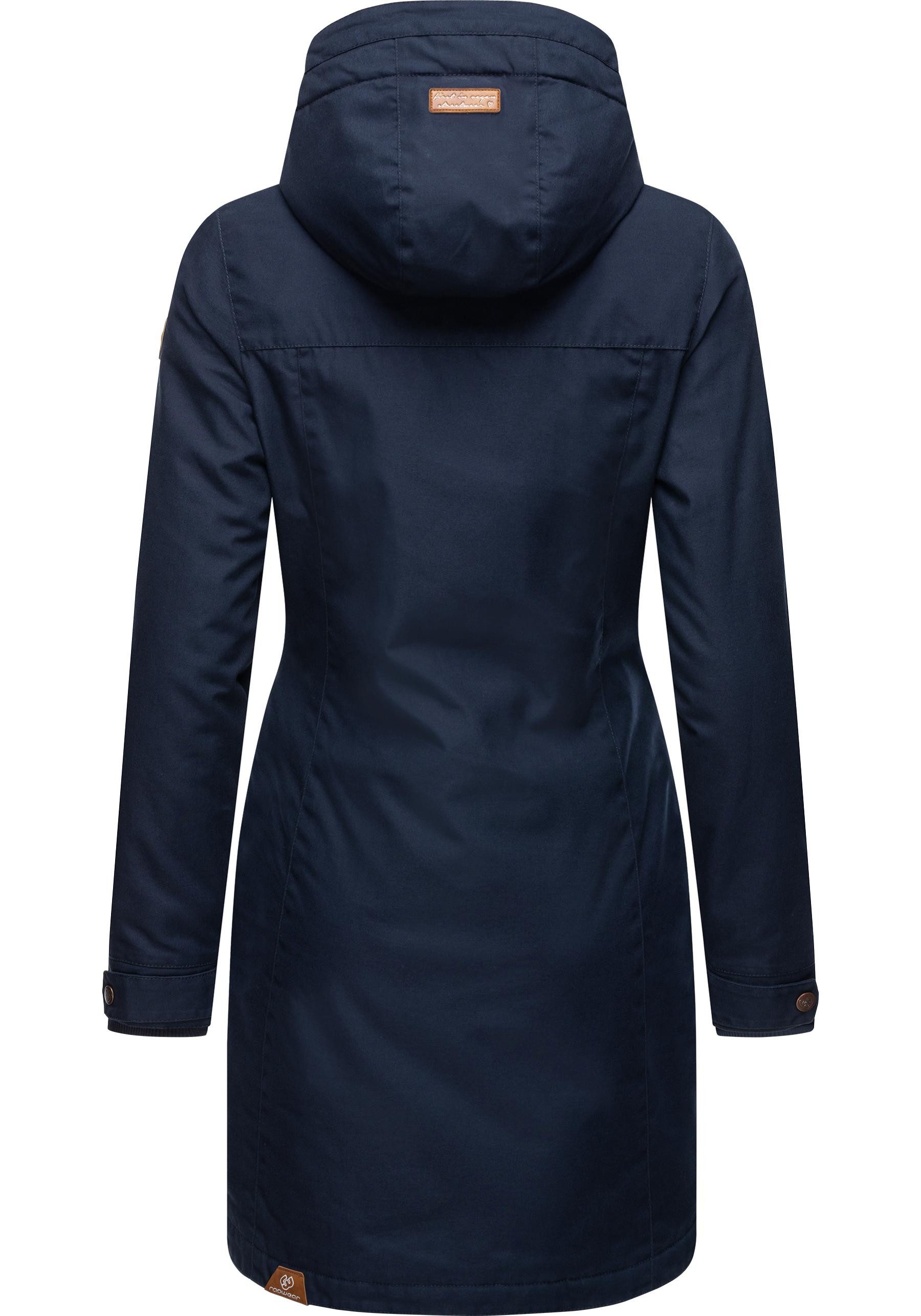 Ragwear Wintermantel Jannisa stylischer Damen Winterparka mit Kapuze