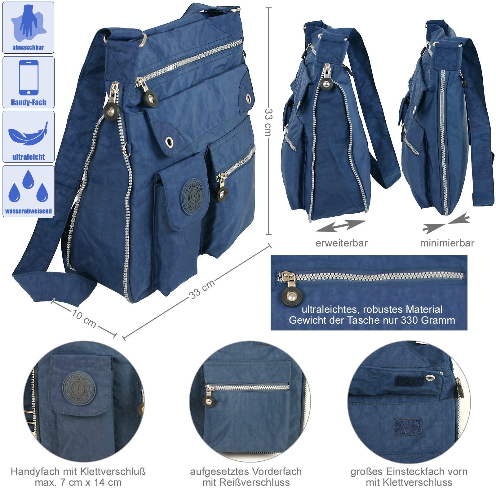 CF CATTERFELD Umhängetasche - Damen Schultertasche, Crossbody Bag, Sehr leichte Freizeittasche – Bild 2 von 5