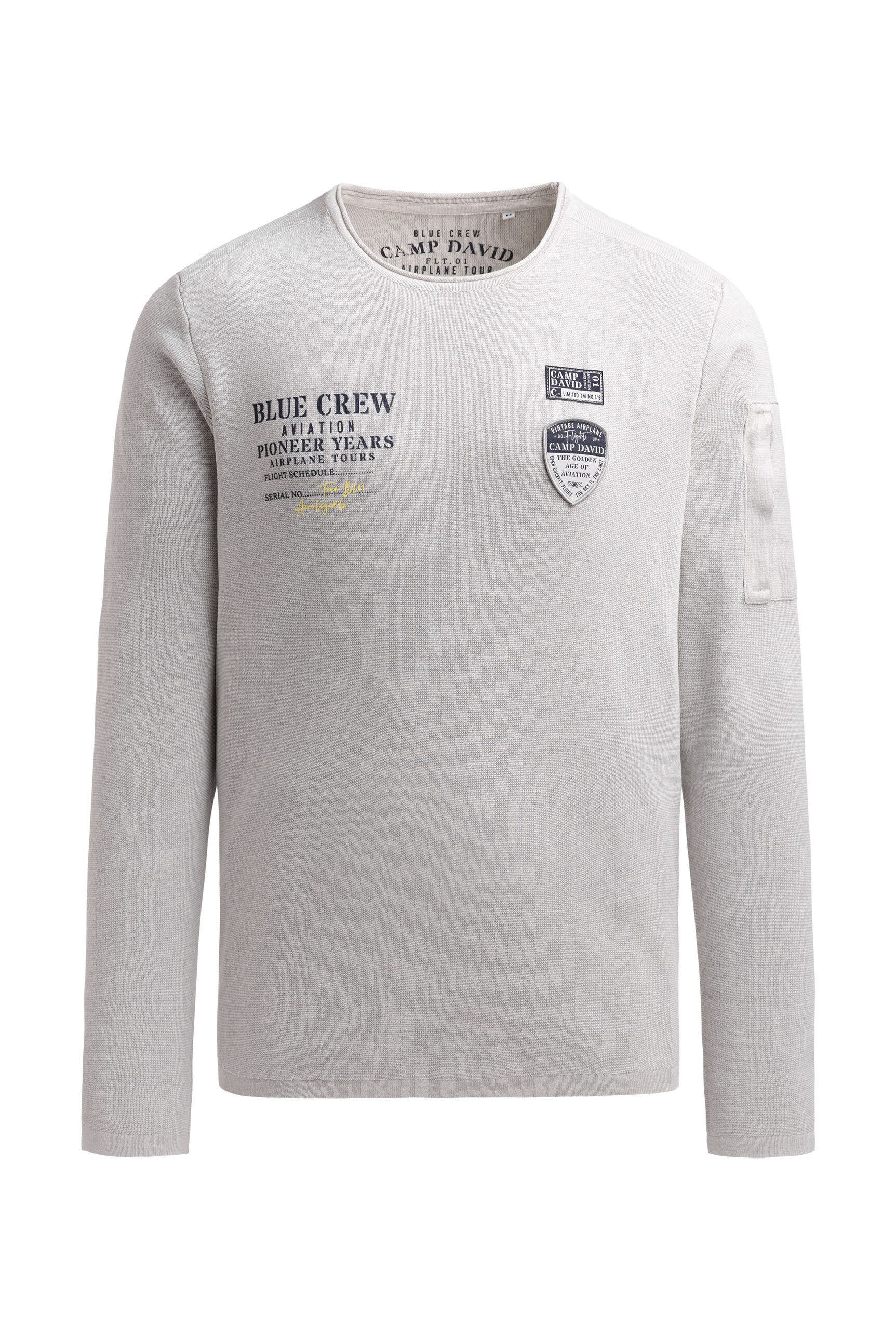 CAMP DAVID Rundhalspullover aus Feinstrick günstig online kaufen