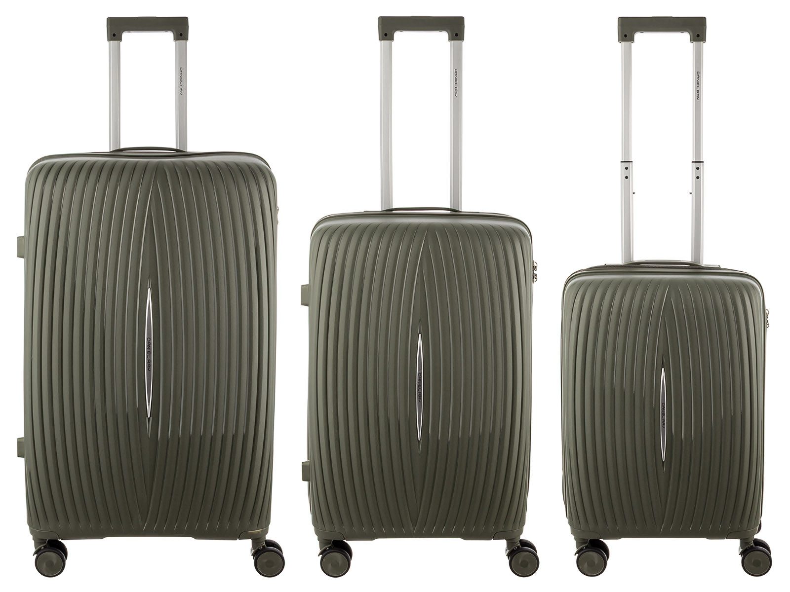 Daniel Ray Kofferset Travel Castlemaine Gr. S/M/L Koffer 3-SET DR01.1620 Spinner, 4 Rollen, (Stück, 3 tlg., 3), vier 360°-Doppelrollen