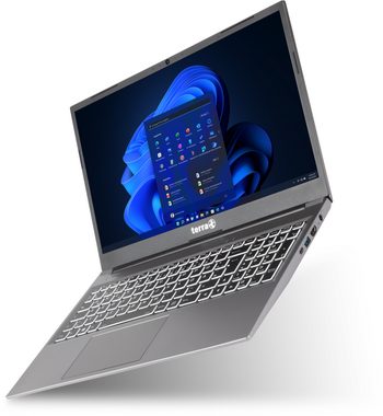 TERRA Mobile 1517 Notebook (39,60 cm/15.6 Zoll, Intel Core i5 1235U, 1000 GB SSD, Beleuchtete Tastatur & Aluminium Gehäuse)