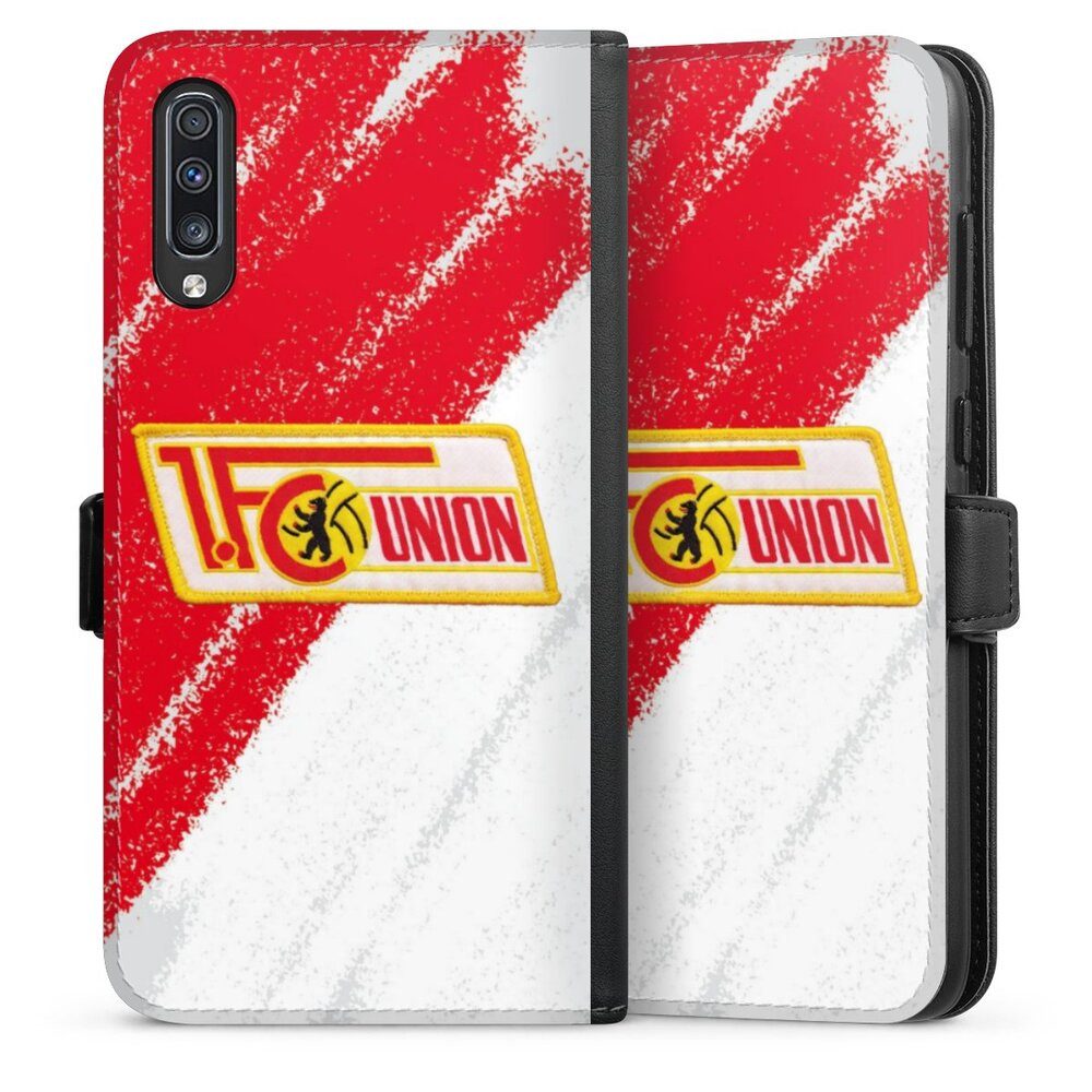 DeinDesign Handyhülle Offizielles Lizenzprodukt 1. FC Union Berlin Logo, Samsung Galaxy A70 Hülle Handy Flip Case Wallet Cover